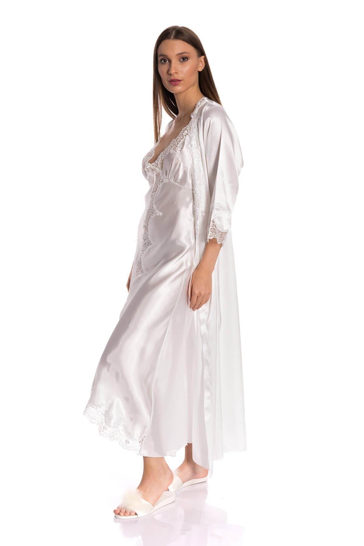 Espuar-Ecru Women's Nightgown Set 6 Pieces - T3077 8