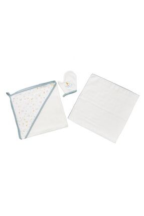 Bebek Havlu Takım 3 Pcs Set Towel Muslın Set Happy Bırthday To You AC22012