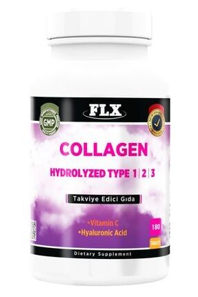 180 Tablet Kollajen Tip 1-2-3 Multi Collagen Hyaluronik Asit Vitamin C 180tab123flx