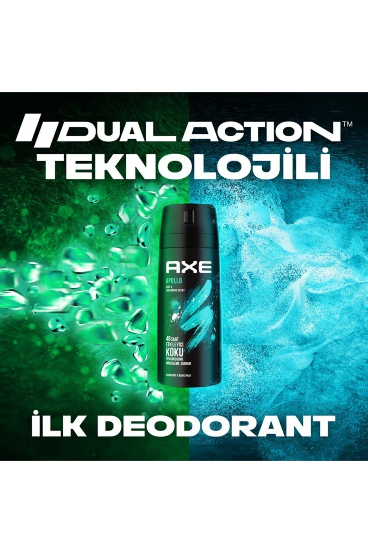 دئودورانت و رول آن مردانه اسپری نر آپولو 150ML Axe