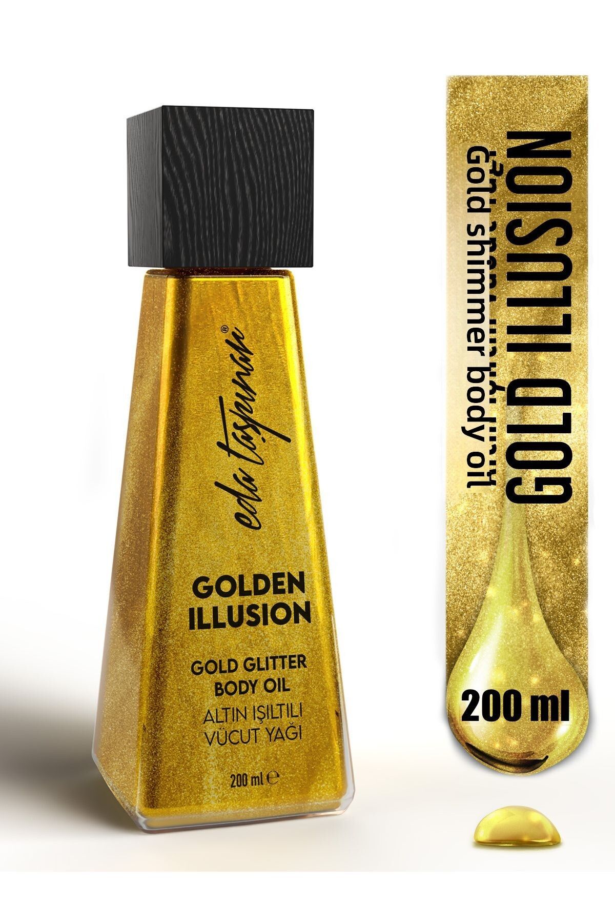 Eda Taşpınar-200 ml Glitter Body Oil - Golden Illusion (EGX91) 1