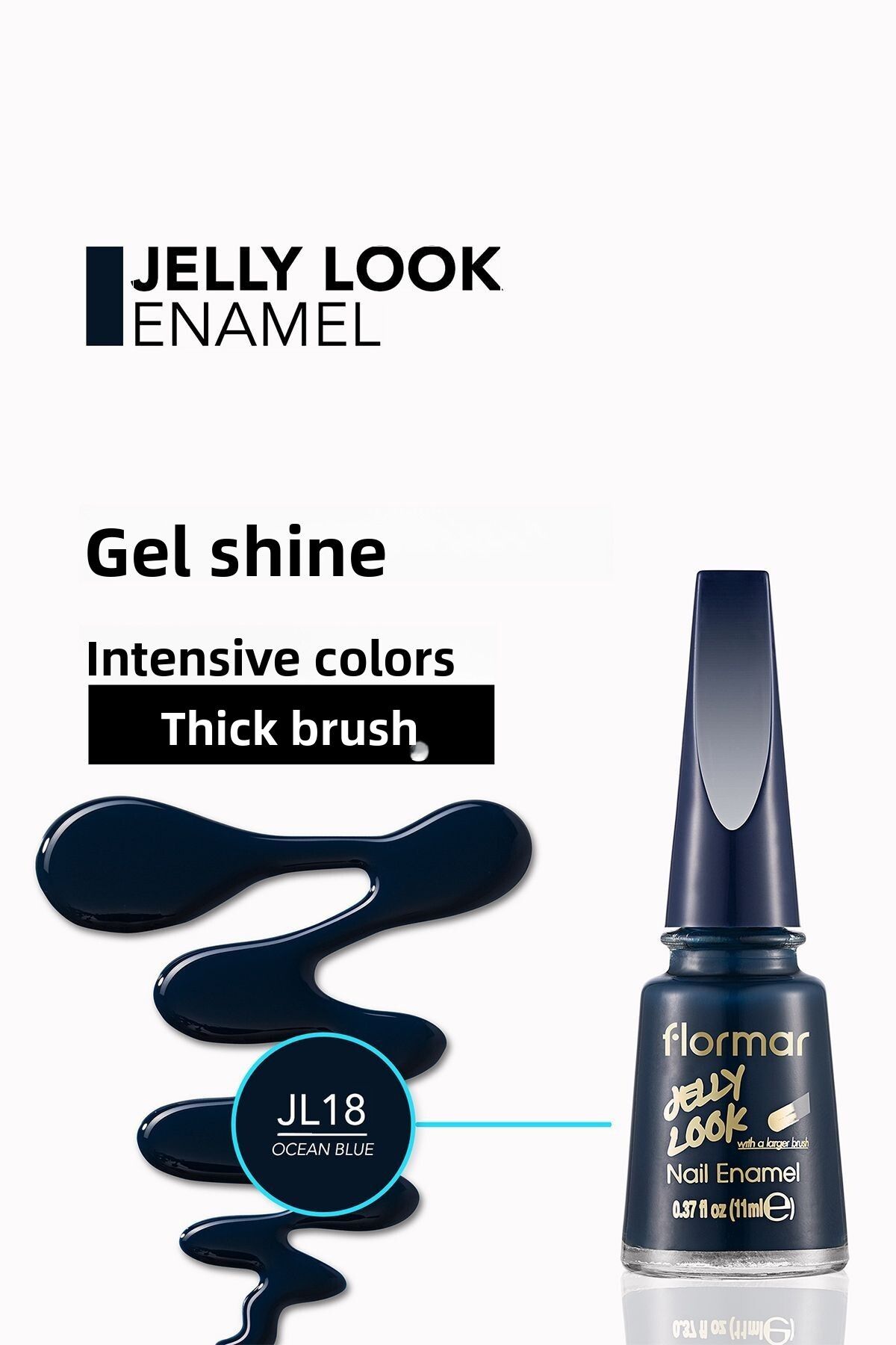 Flormar-Oje - Jelly Look Nail Enamel Jl18 Ocean Blue 8690604282128 4
