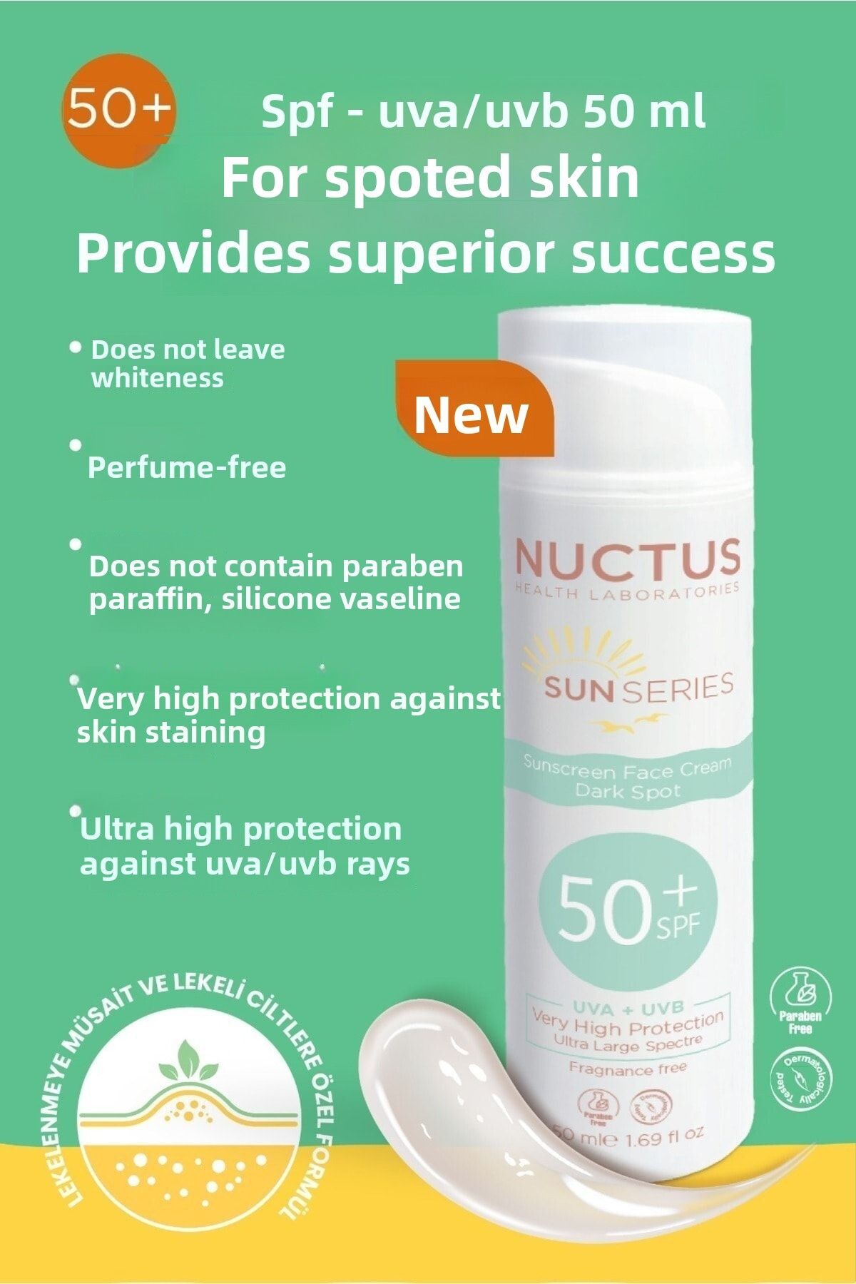 Nuctus-50+ SPF Sunscreen - Uva/Uvb 50 Ml for Blemished Skin 2