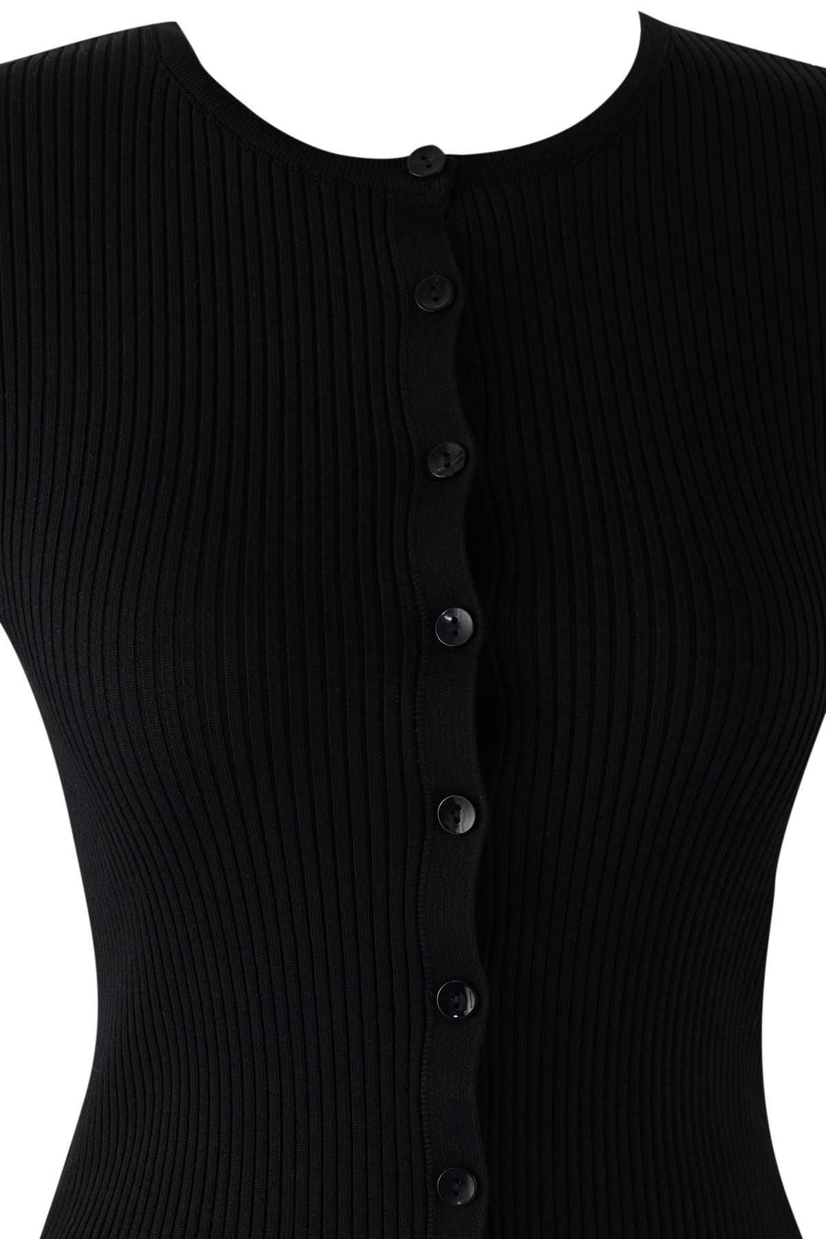 Trendyolmilla  Wardrobe Essentials Siyah Merserize Görünümlü Fitilli Triko Hırka | TWOAW26HI00118 - Görsel 6