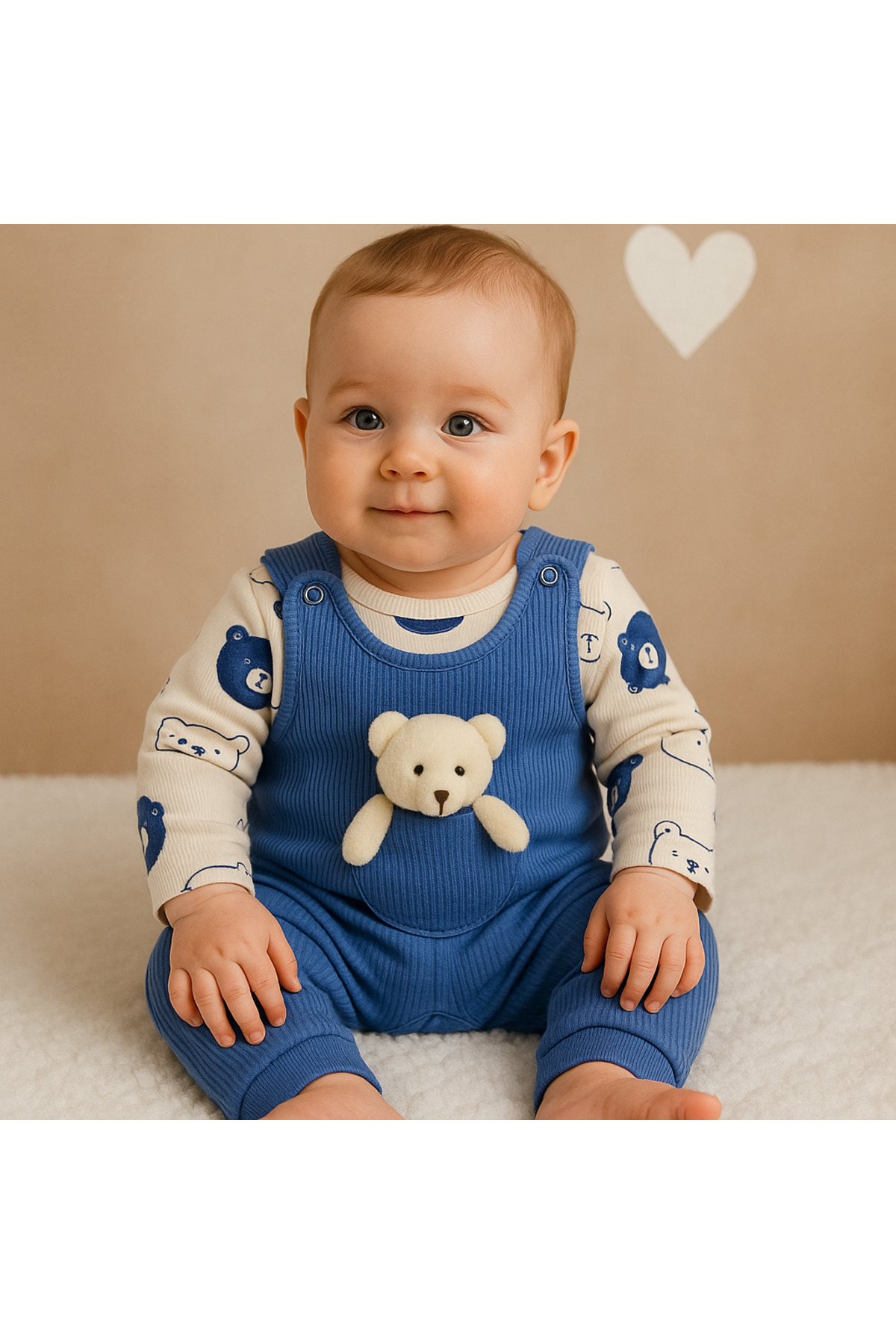 Genel Markalar Oyuncak Ayılı Bebek Tulum - Zıbın ve Tulum – 3-6-9 Ay Bebek Giyim fotoğrafı 7 (önizleme)