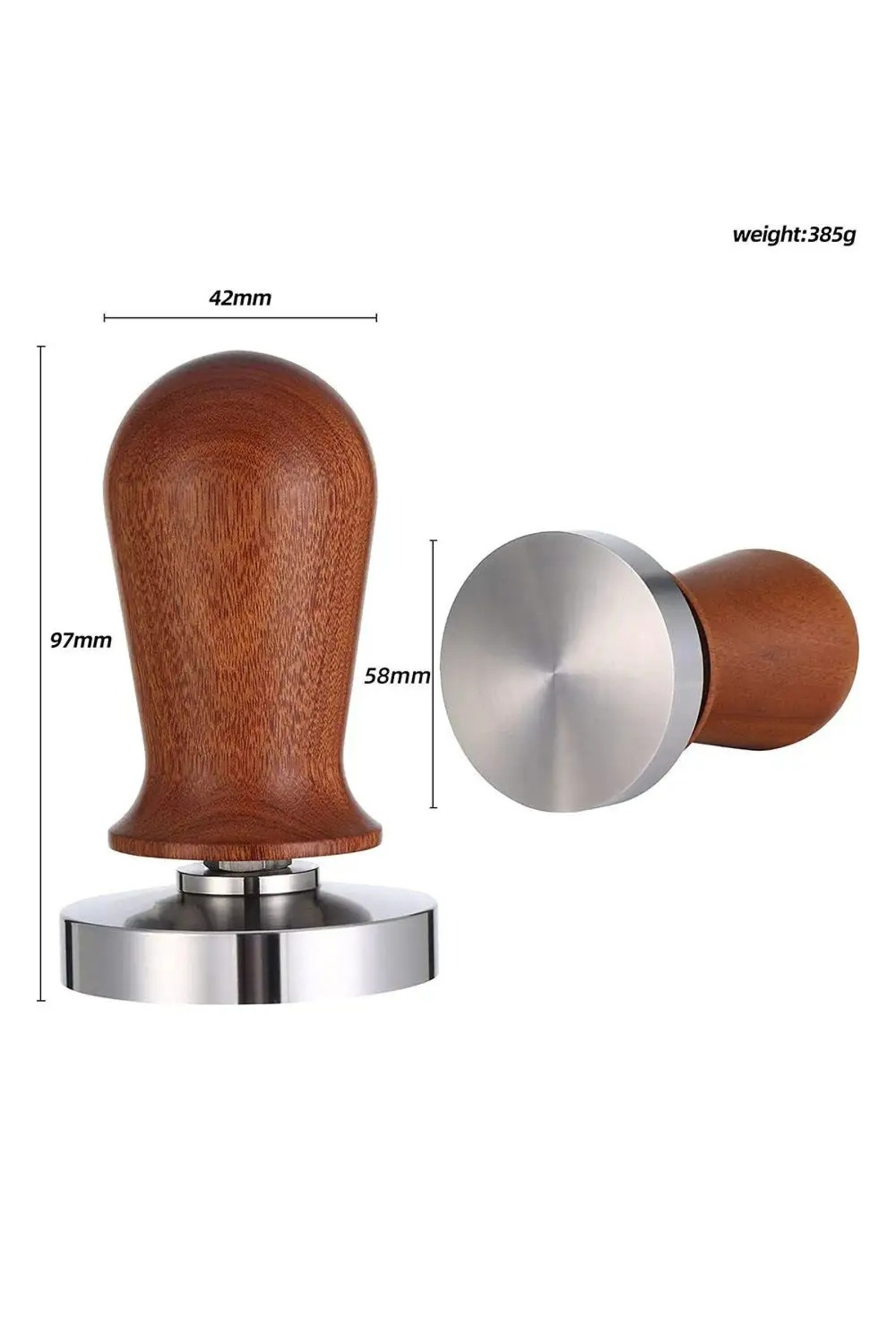 مكبس قهوة خشبي تصميم ( 4 ) - تامبر- 51 ملم