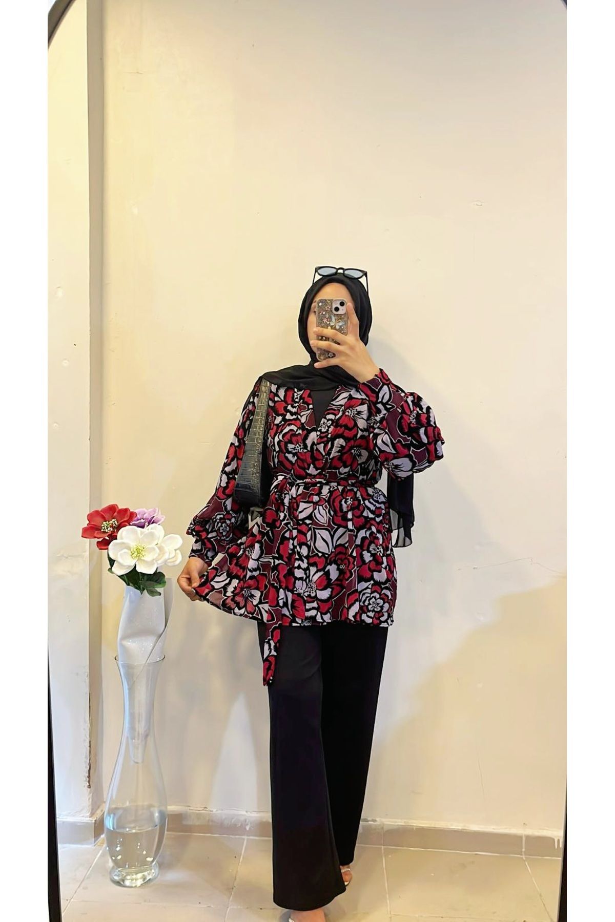 DİLEKBUTİK-Chiffon Summer Print Kimano 1