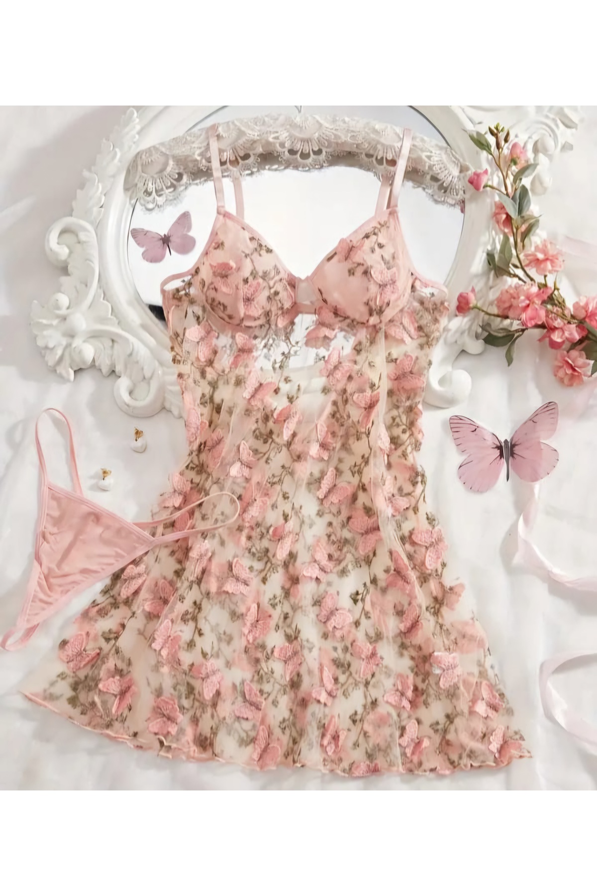 G&H UNDERWEAR Pembe Gecelik Takımı