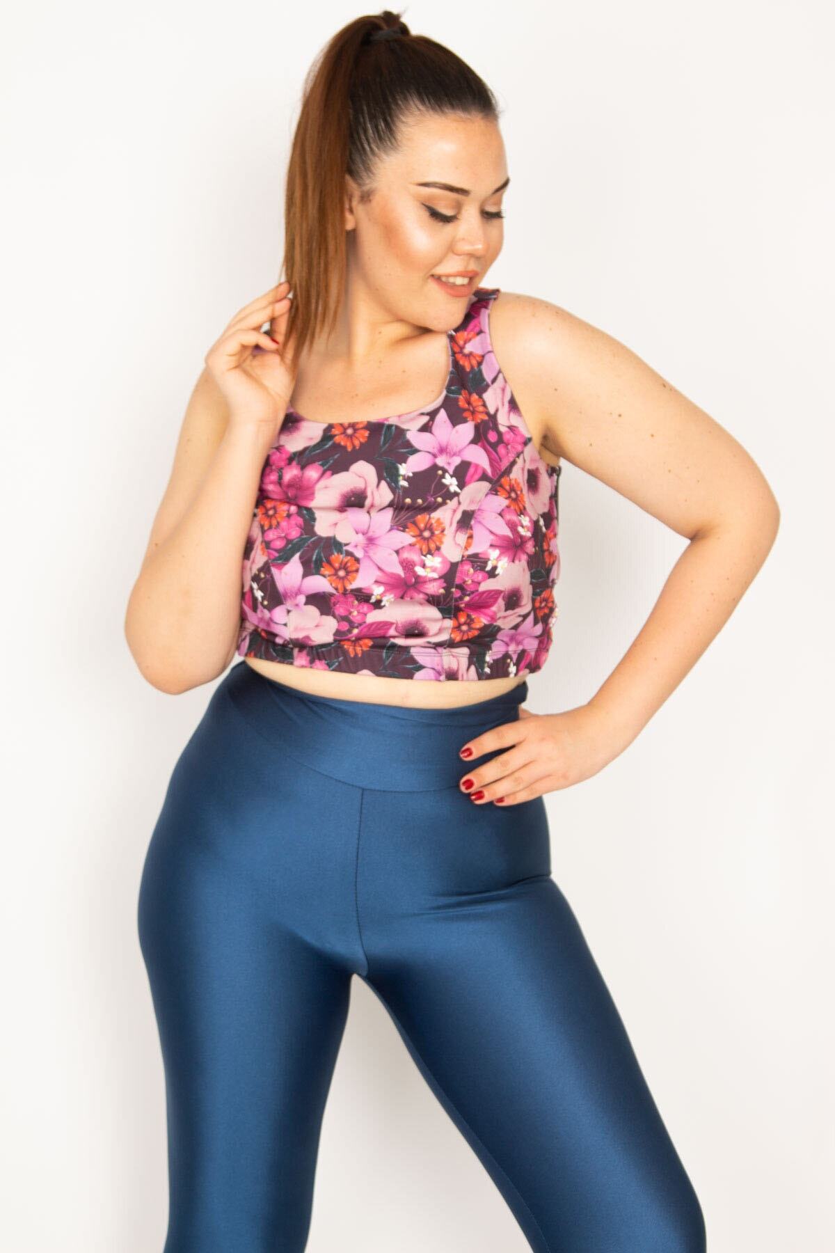 Women's Plus Size Fujya Tulle Detailed Crop Scalpel 65n33325