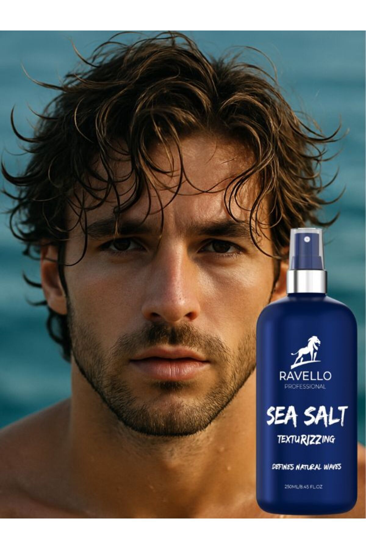 اسپری نمکی حالت دهنده و حجم دهنده موی موج دار طبیعی مردانه با نمک دریایی - 250 میلی لیتر — seasalt1 — تصویر 3 از 5
