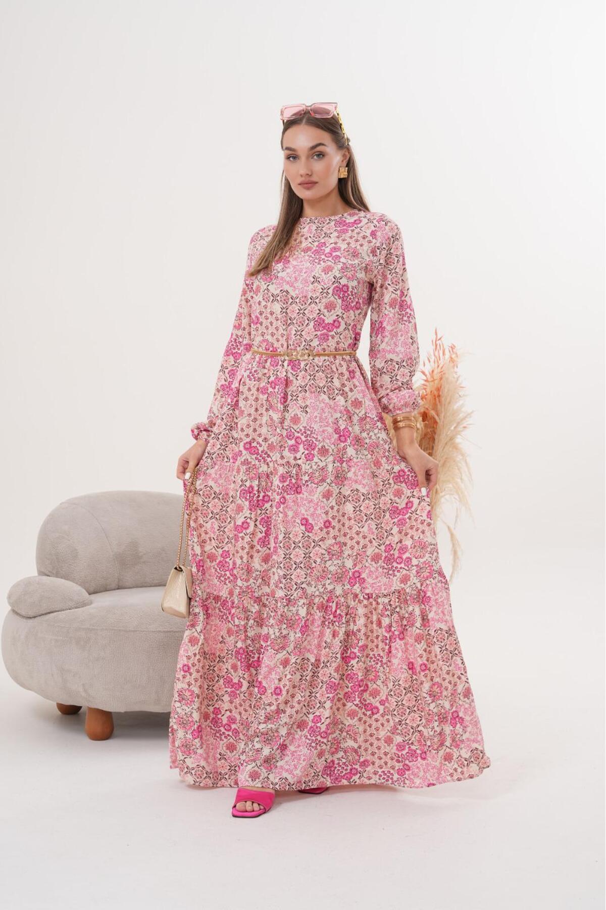 Polologin Butik flowered viscose dress