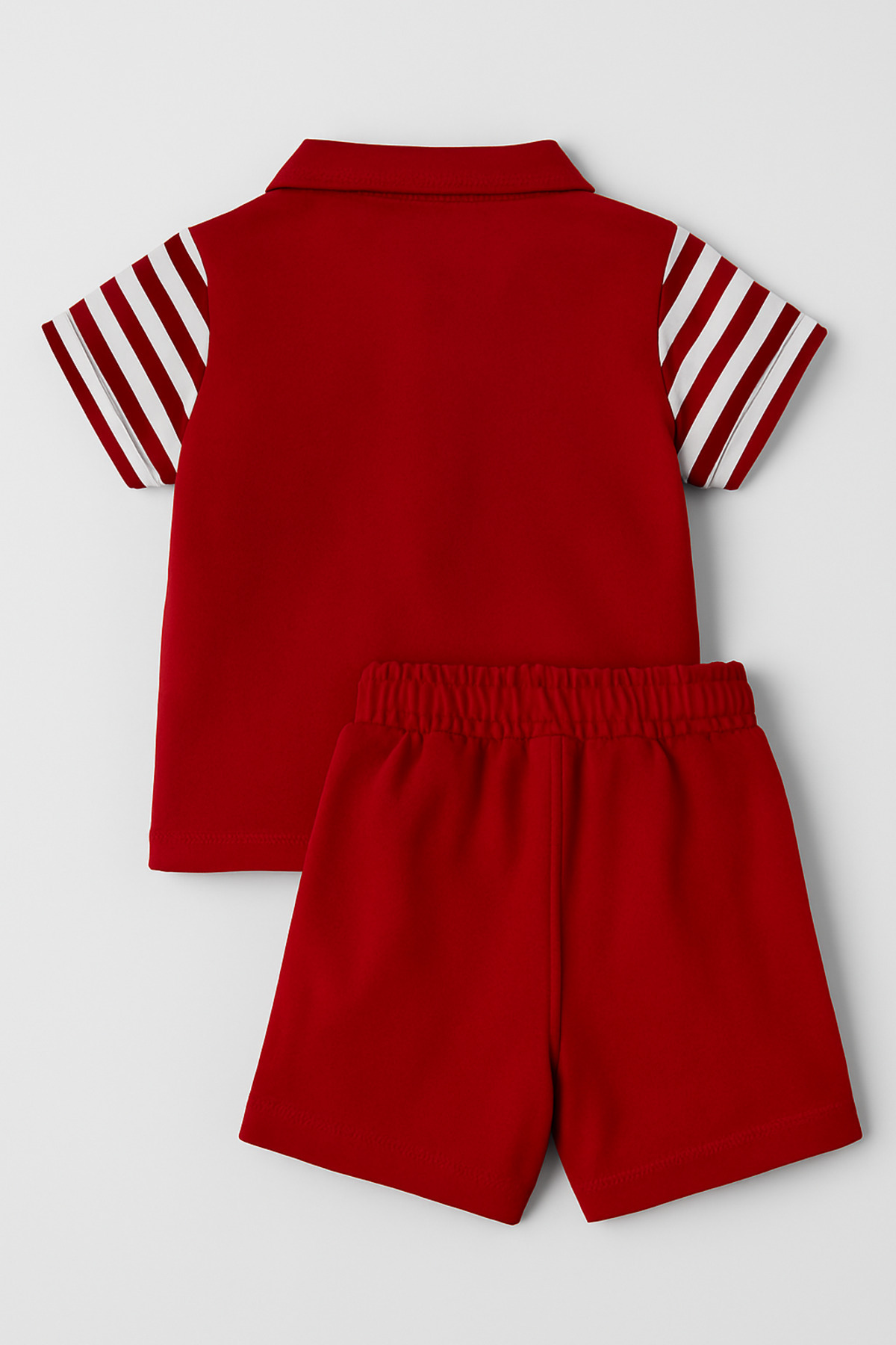 ZİMBOO Erkek Bebek Çizgi Baskılı Kumaş 2 Li Şortlu Takım fotoğrafı 2 (önizleme)