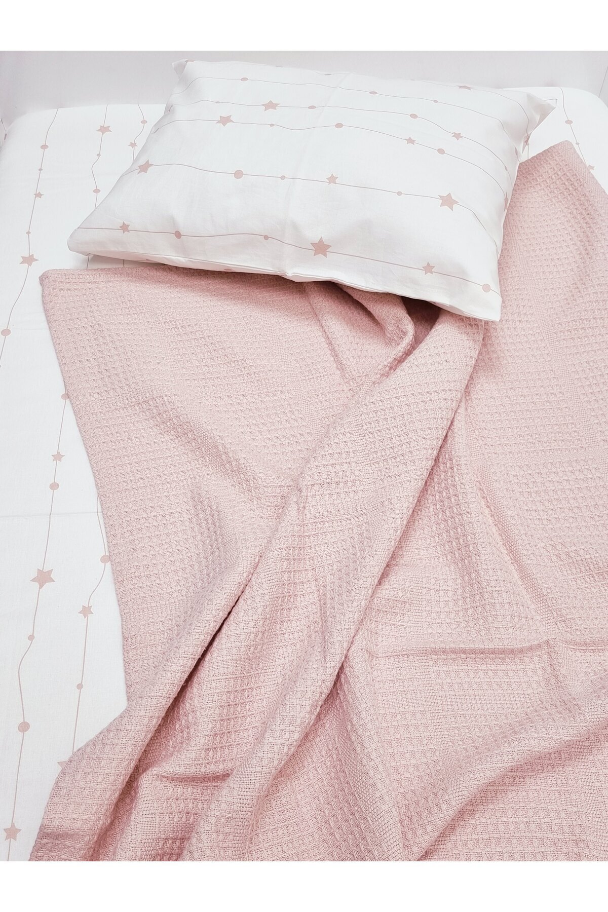 Yada Baby %100 Pamuk Poplin Waffle Bebek Pike Takımı (80 X 120 CM) (OEKO-TEX SERTİFİKALI) fotoğrafı 6 (önizleme)