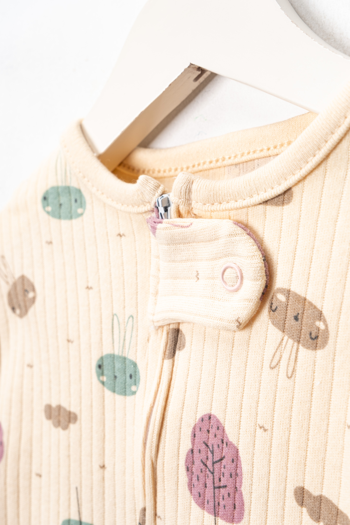 ENİA BABY Kız Bebek Baskılı Pamuklu Manşetli 3lü Tulum Seti Renkli Desenli 9-12-18 Ay Bebek Kıyafeti fotoğrafı 5 (önizleme)