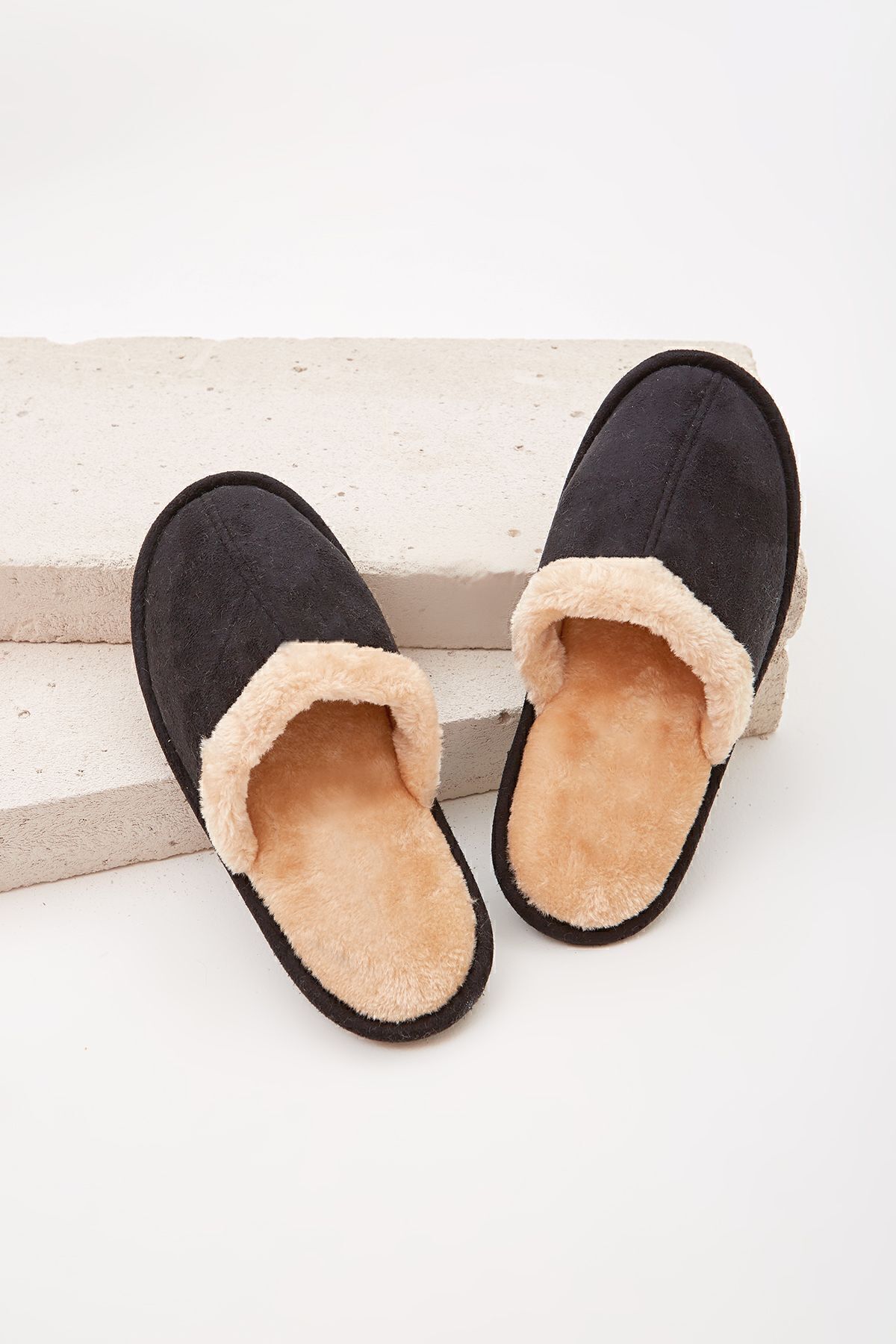 Moda Devrin-3 Pack Closed Front Fur Inside Slippers Home Slippers Dowry Bundle Set (Narrow Fit) 6