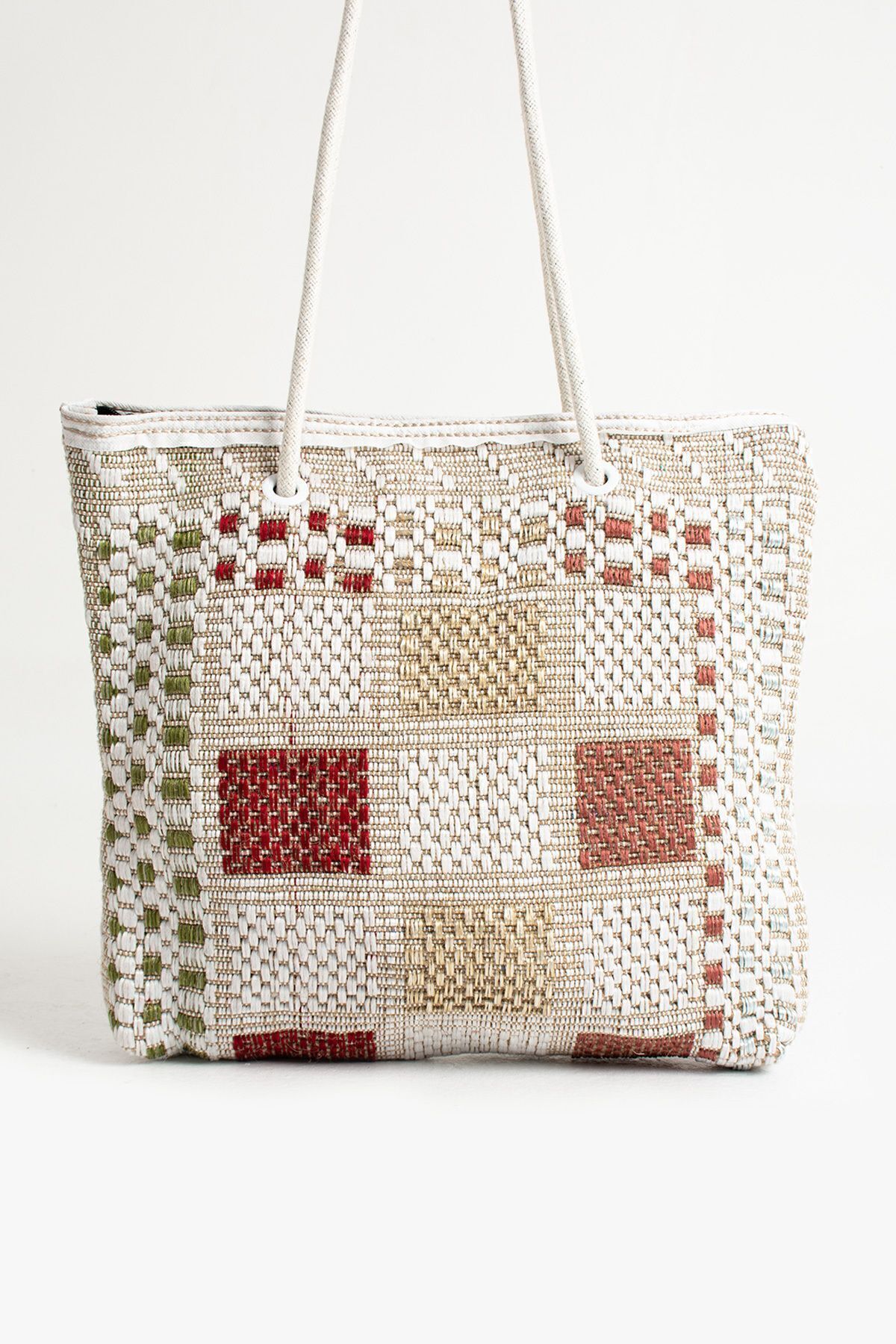 Moda Devrin-Medium Size Patterned Zippered Travel Market Picnic Beach Bag (Pattern is Variable) 7