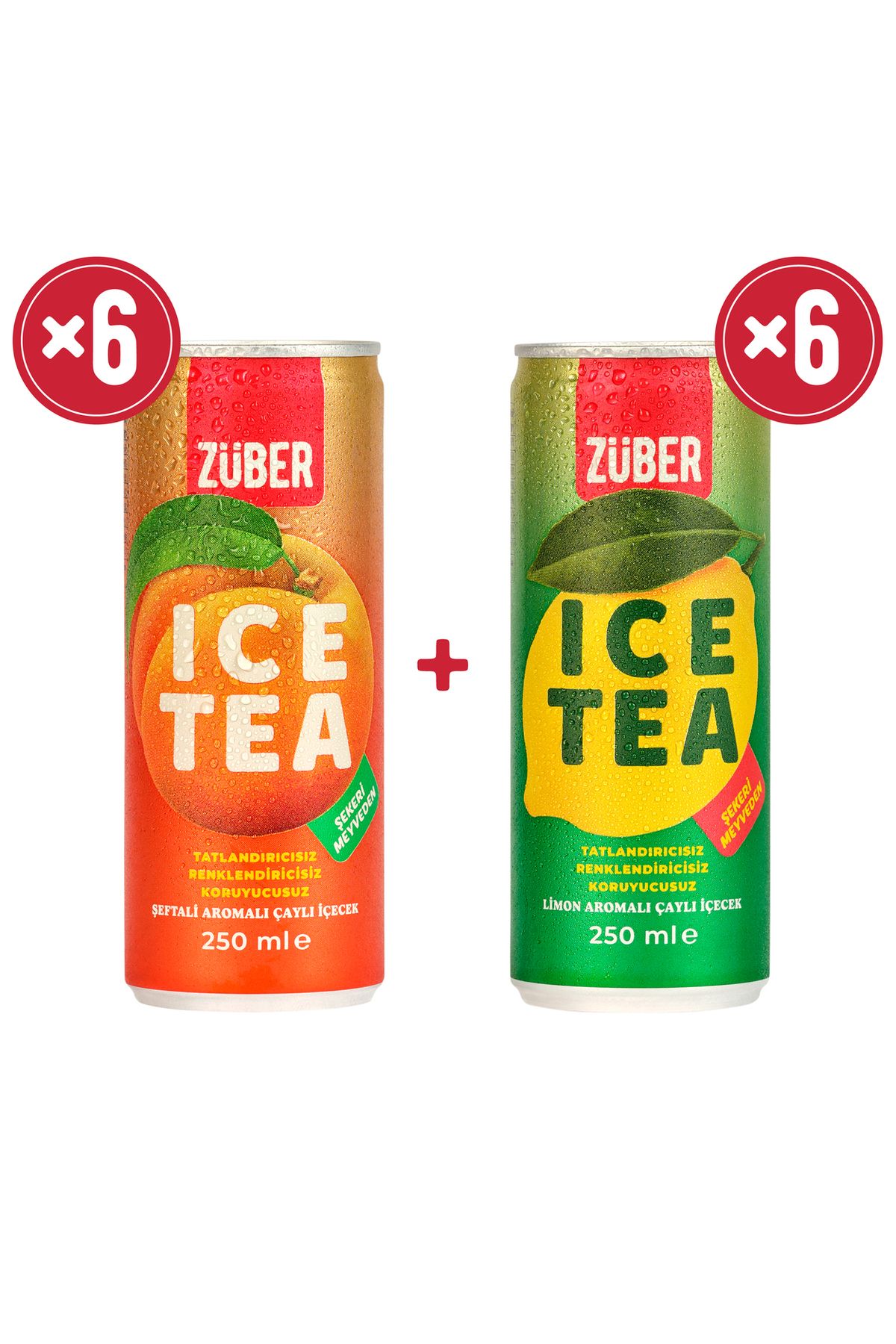 Züber Ice Tea Limon & Şeftali 250ml X 12 Adet