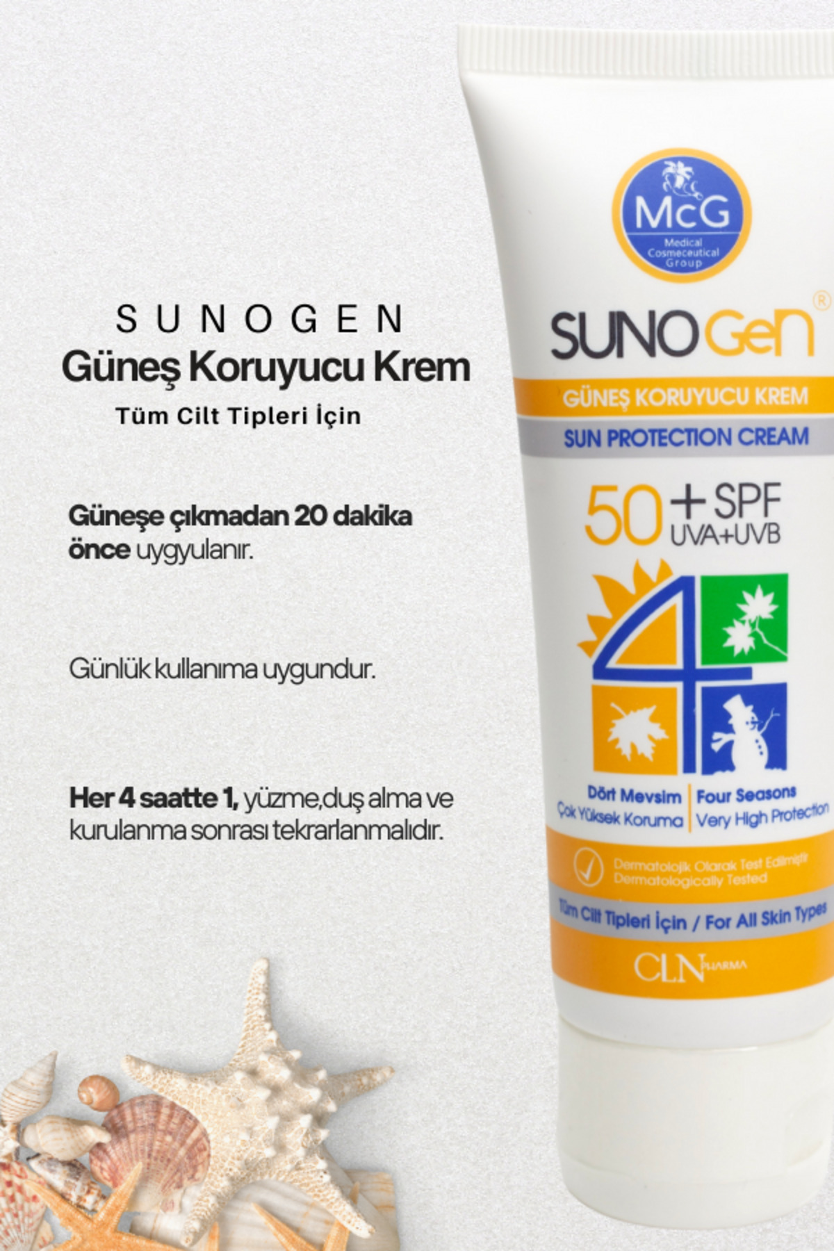 MCG Sunogen Güneş Koruyucu Krem 75 ml fotoğrafı 4 (önizleme)