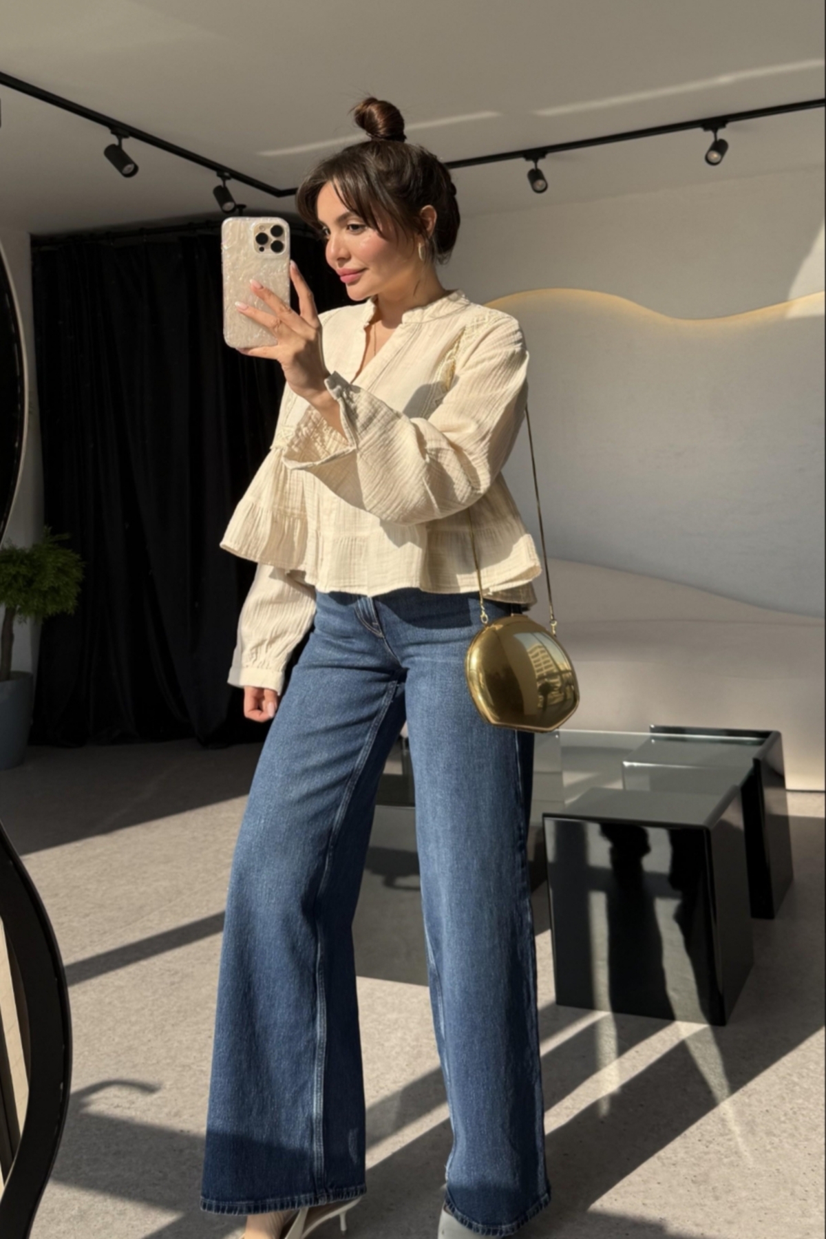 Safgiyim44  Luke Bej Dantel Detay Gömlek - Görsel 4