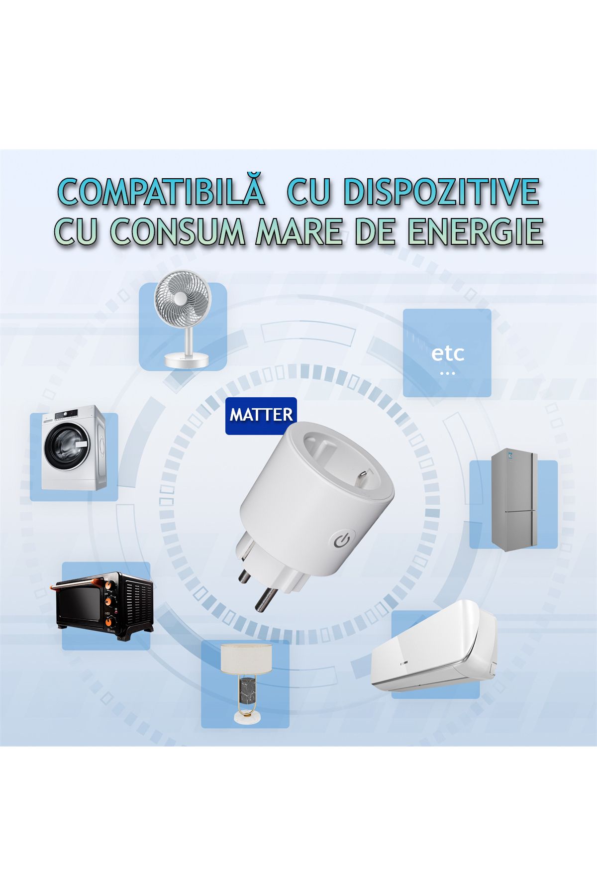 VENTLEX-Smart Wireless Socket with Matter Compatibility, Energy Consumption Monitoring, Compatible w 4