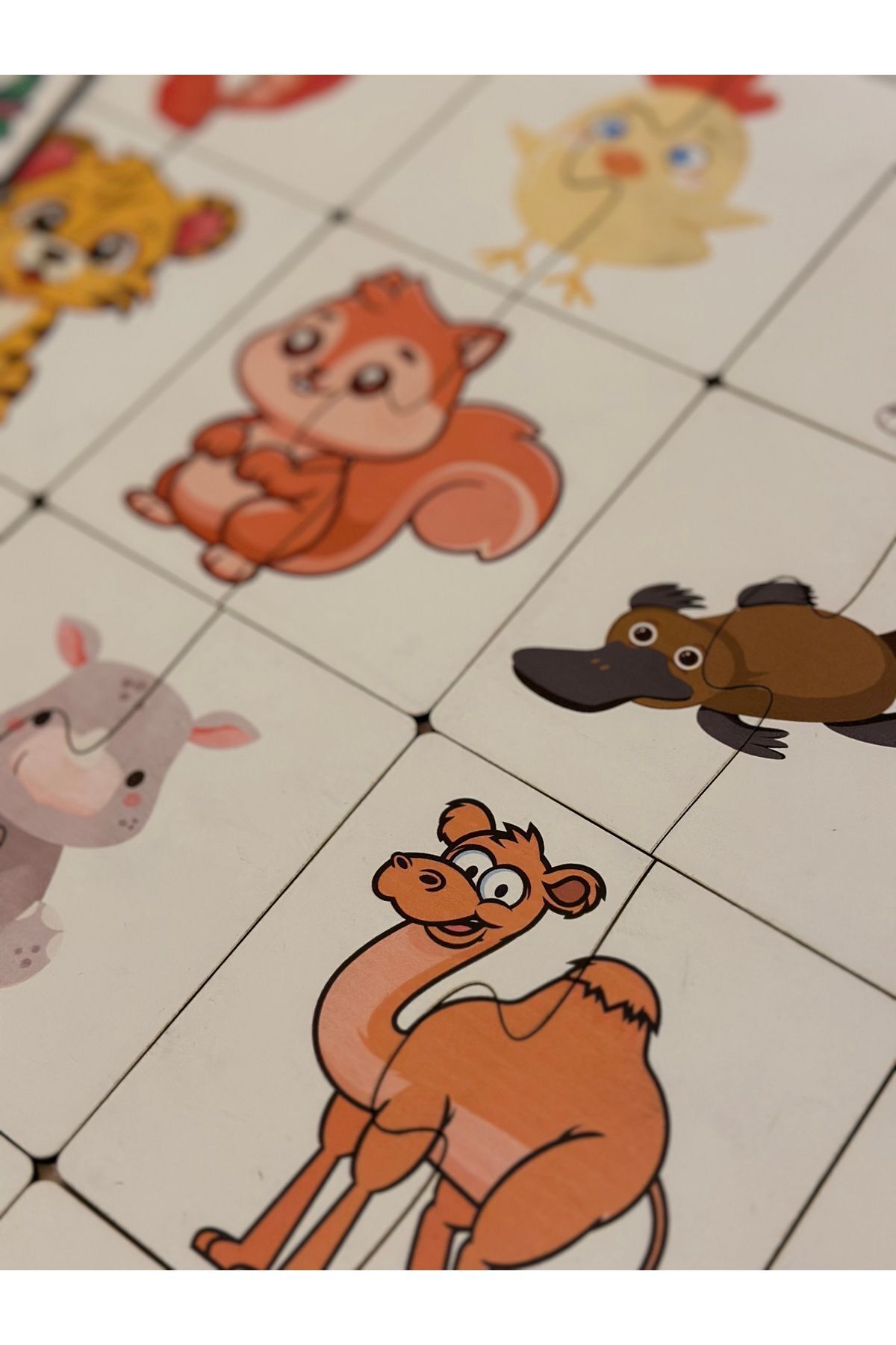 Bellacasa Hayvan Eşleme Puzzle Kartı, Puzzle Eğitici Oyuncak, Montessori Eğitim Oyuncak, Motor Zeka Oyuncak fotoğrafı 4 (önizleme)