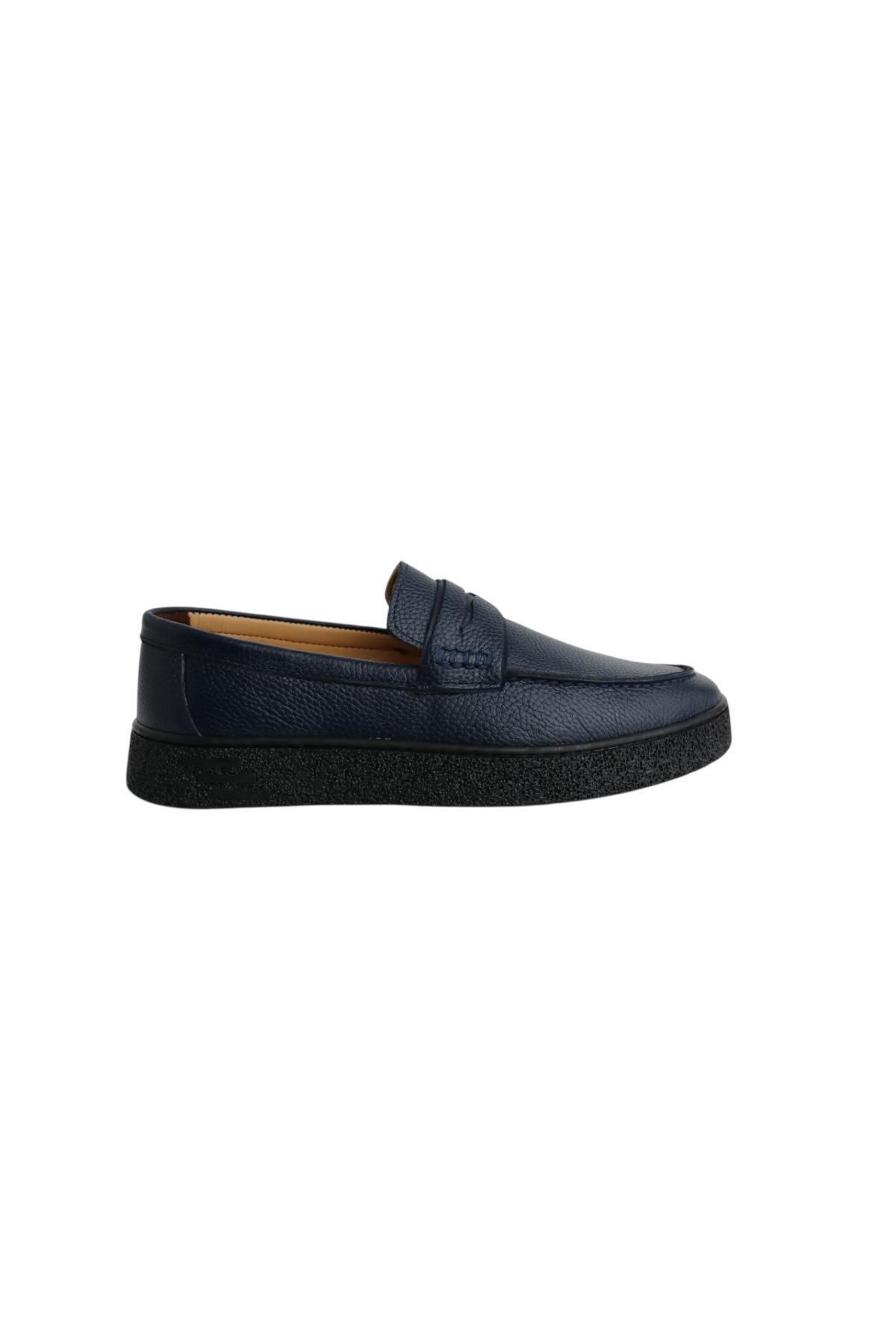 Greyybull Shoes-navy blue Γνήσιο δέρμα Ανδρικά παπούτσια casual, Loafer παπούτσια, ελαφριά παπούτσια 6