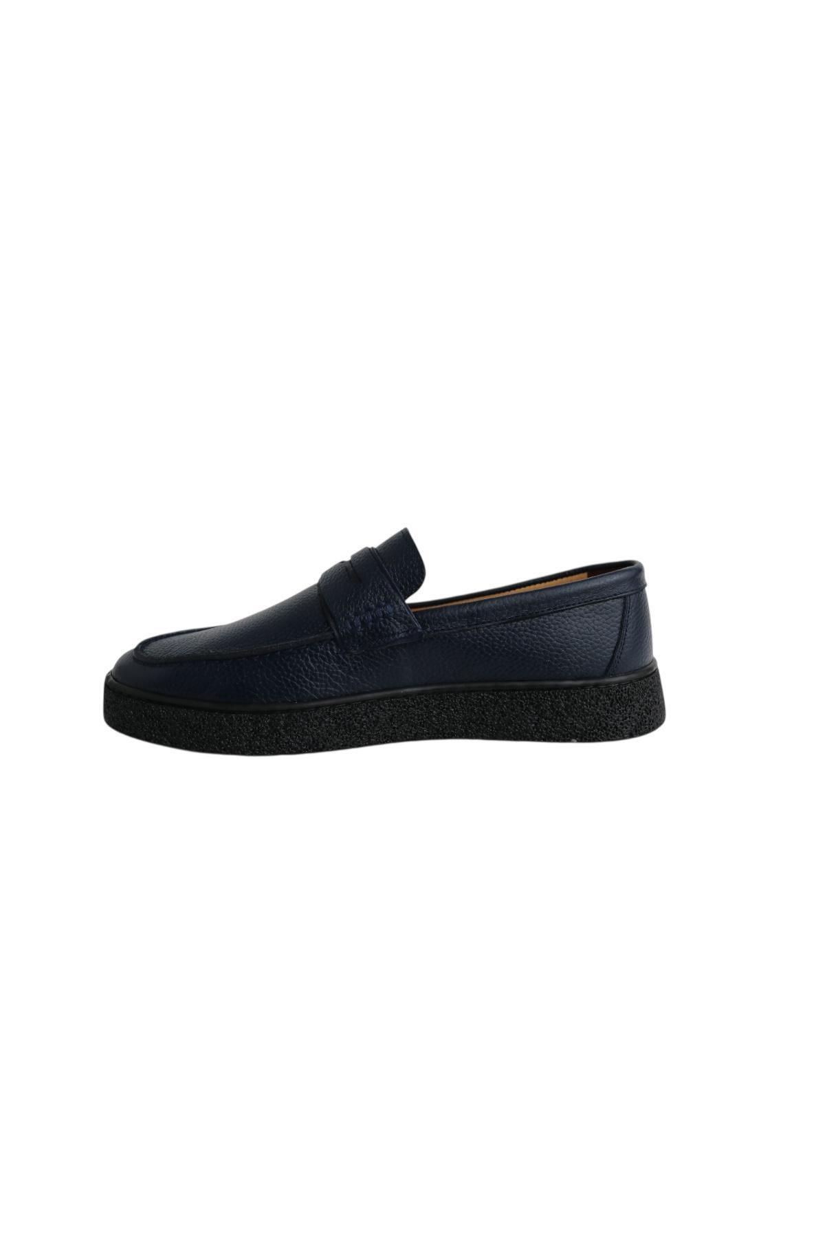 Greyybull Shoes-navy blue Γνήσιο δέρμα Ανδρικά παπούτσια casual, Loafer παπούτσια, ελαφριά παπούτσια 5