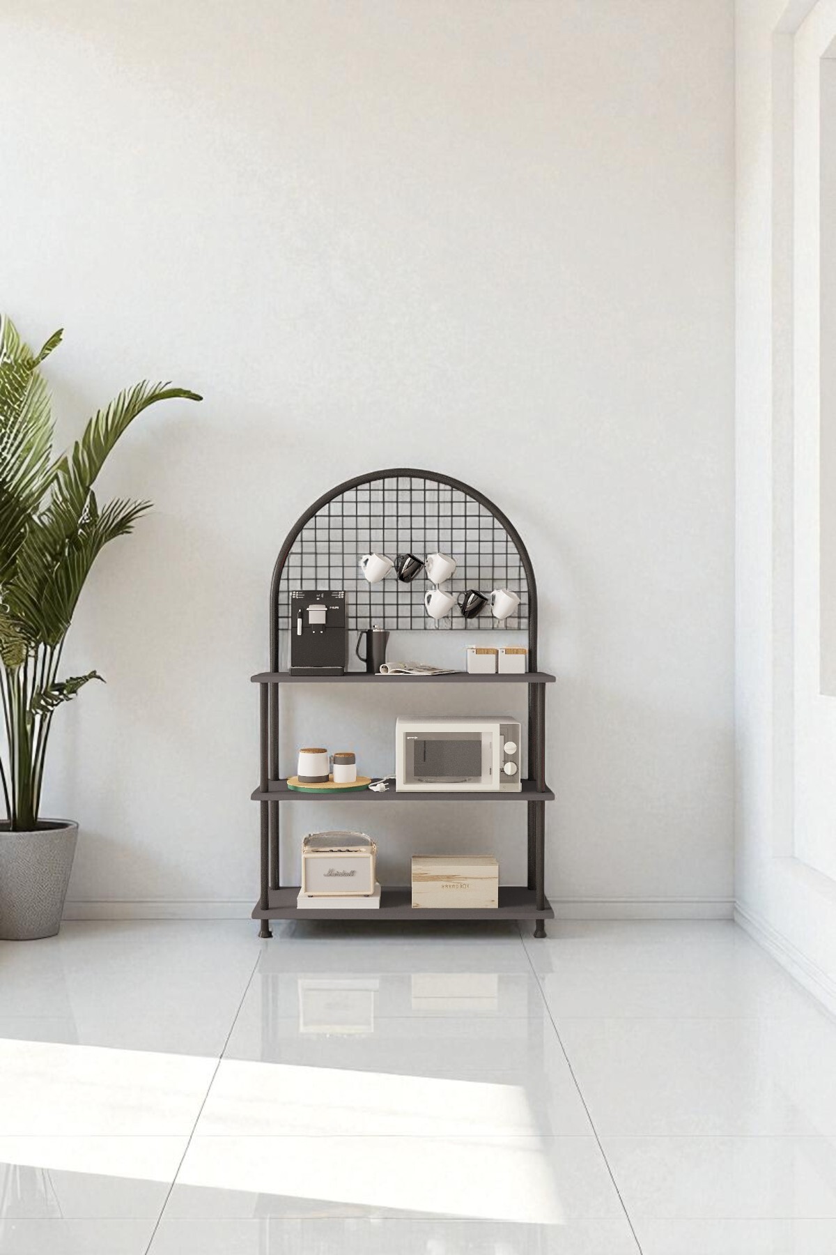 Flip Setup Multipurpose Coffee Corner Cabinet, Kitchen Stand, Kitchen Cabinet, Kitchen Organizer 71*134*35