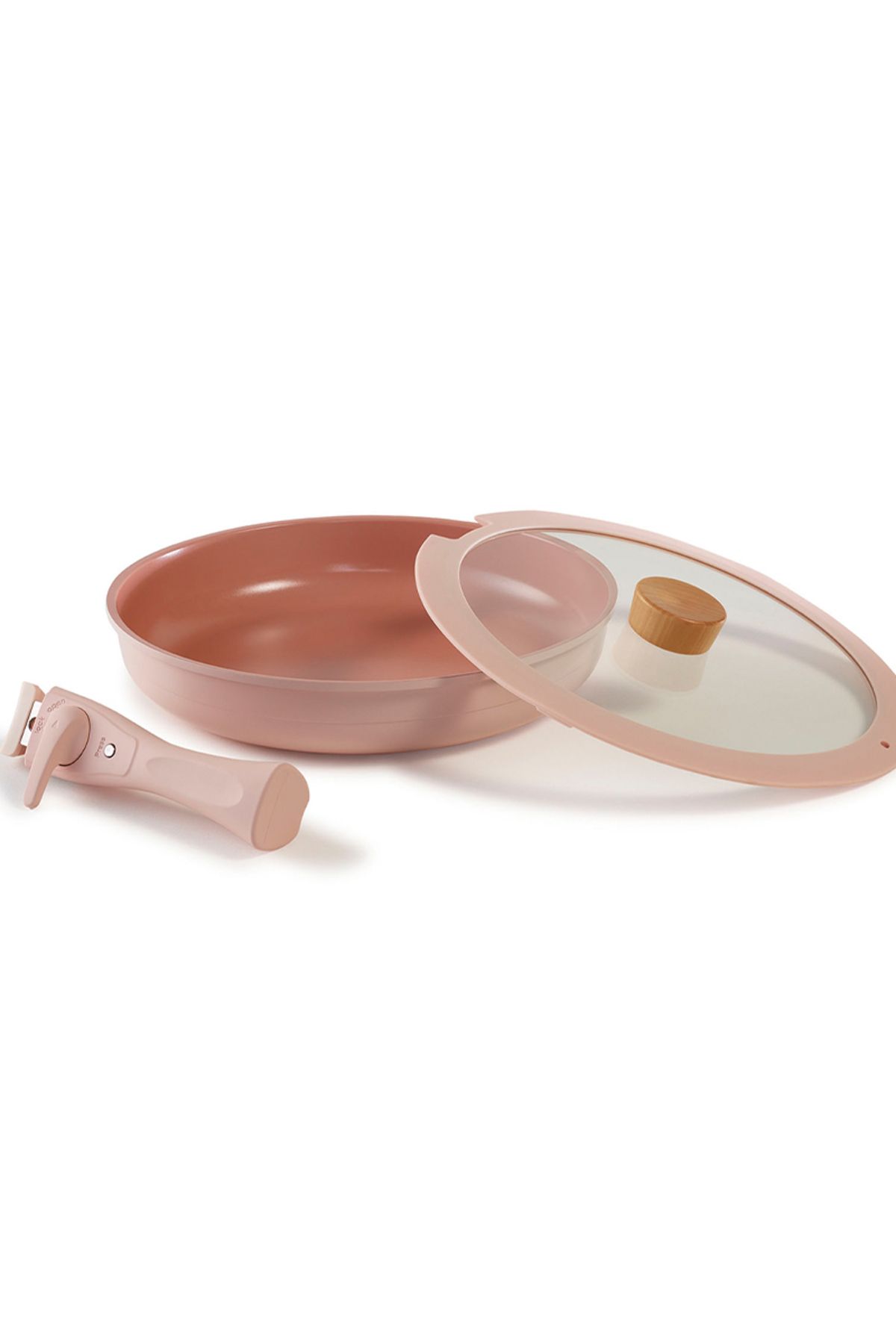 NEOFLAM-Midas 6-Piece Pink Handle Detachable Cookware Set 5