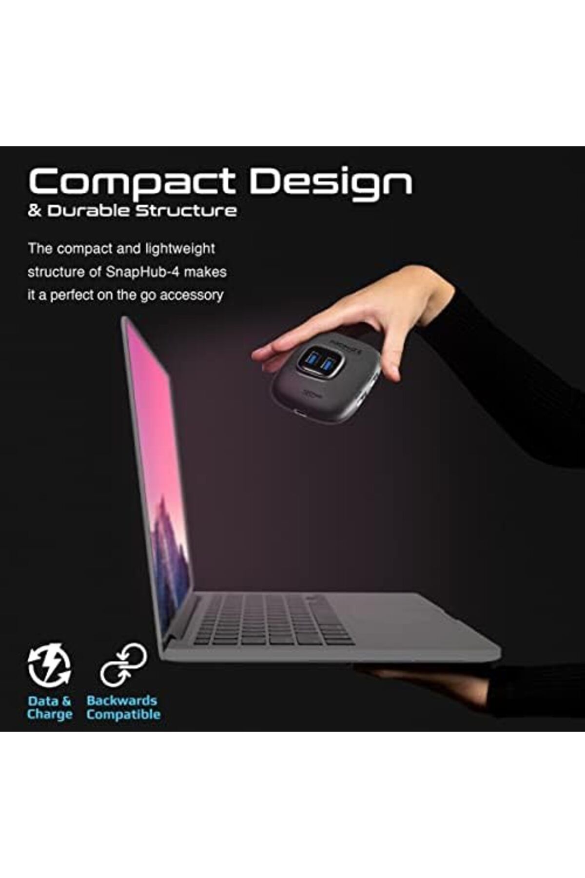 Promate-USB-C™ to USB Hub, Premium Multiport USB-C™ Hub with Removable USB-A Adapter 4