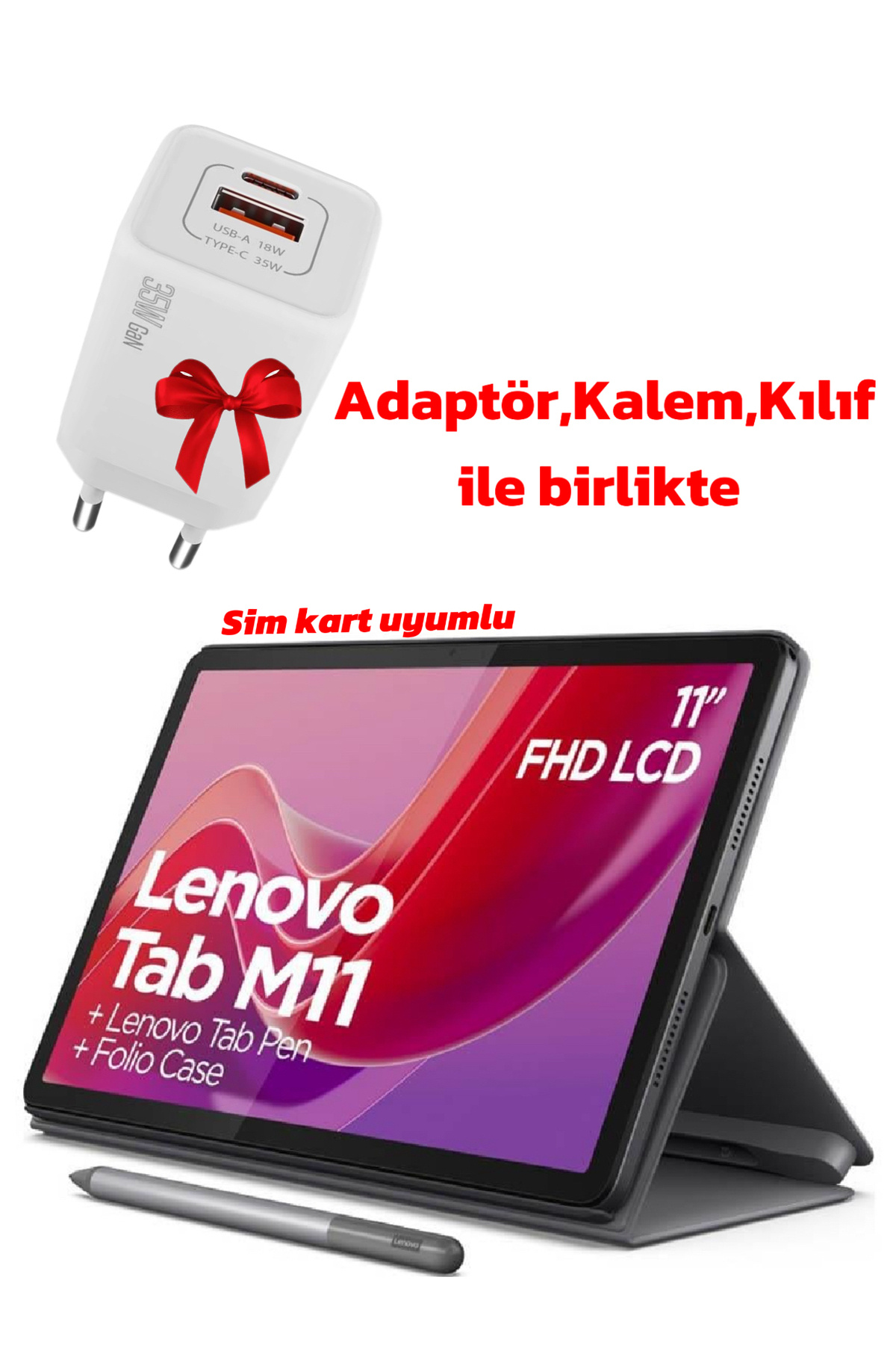 LENOVO Tab M11 SIM KART UYUMLU TABLET 8Gb 128Gb HAFIZA ANDROID TABLET 11İNC