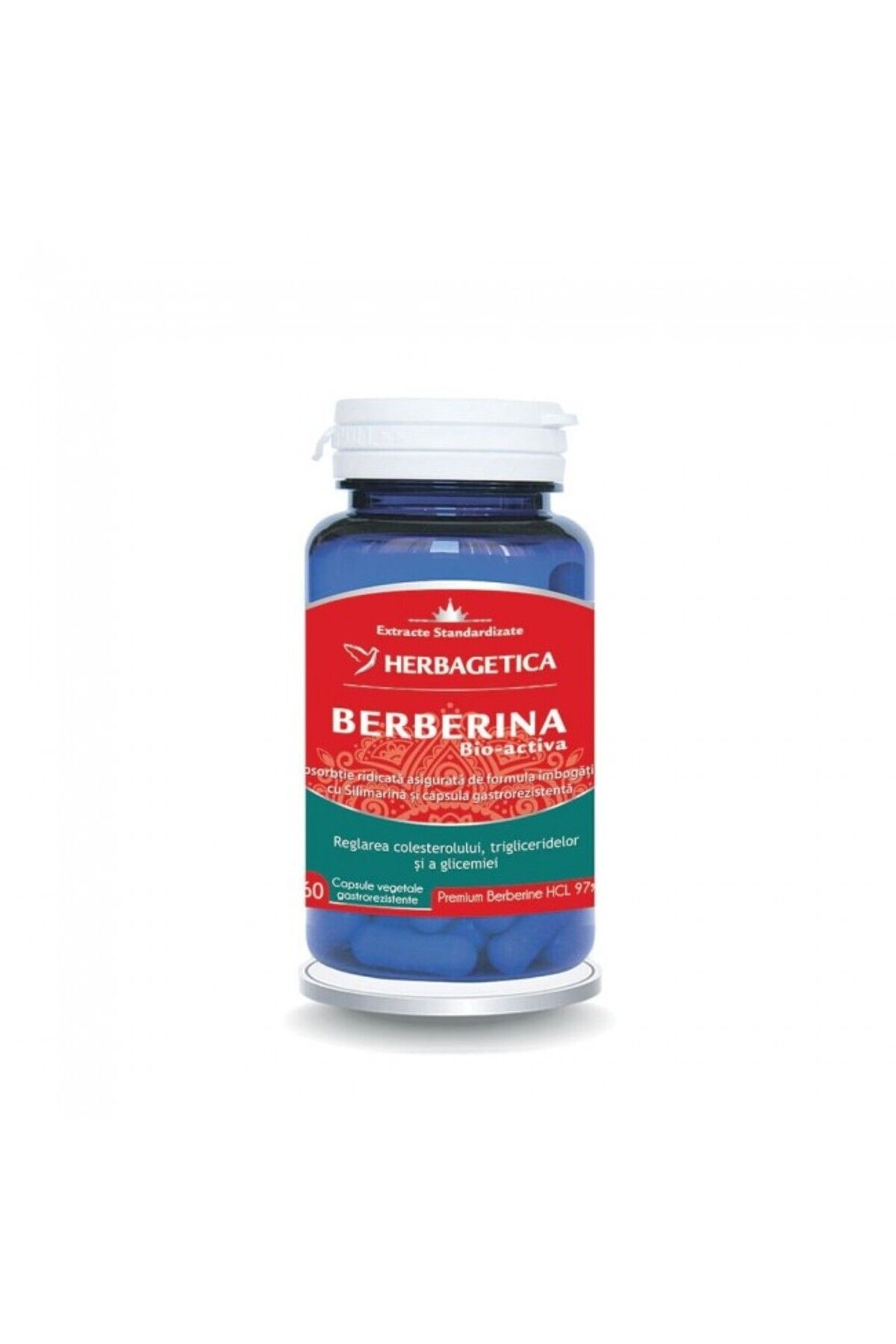 herbagetica Berberină Bio-activa X 60 Capsule Vegetale, - One Size