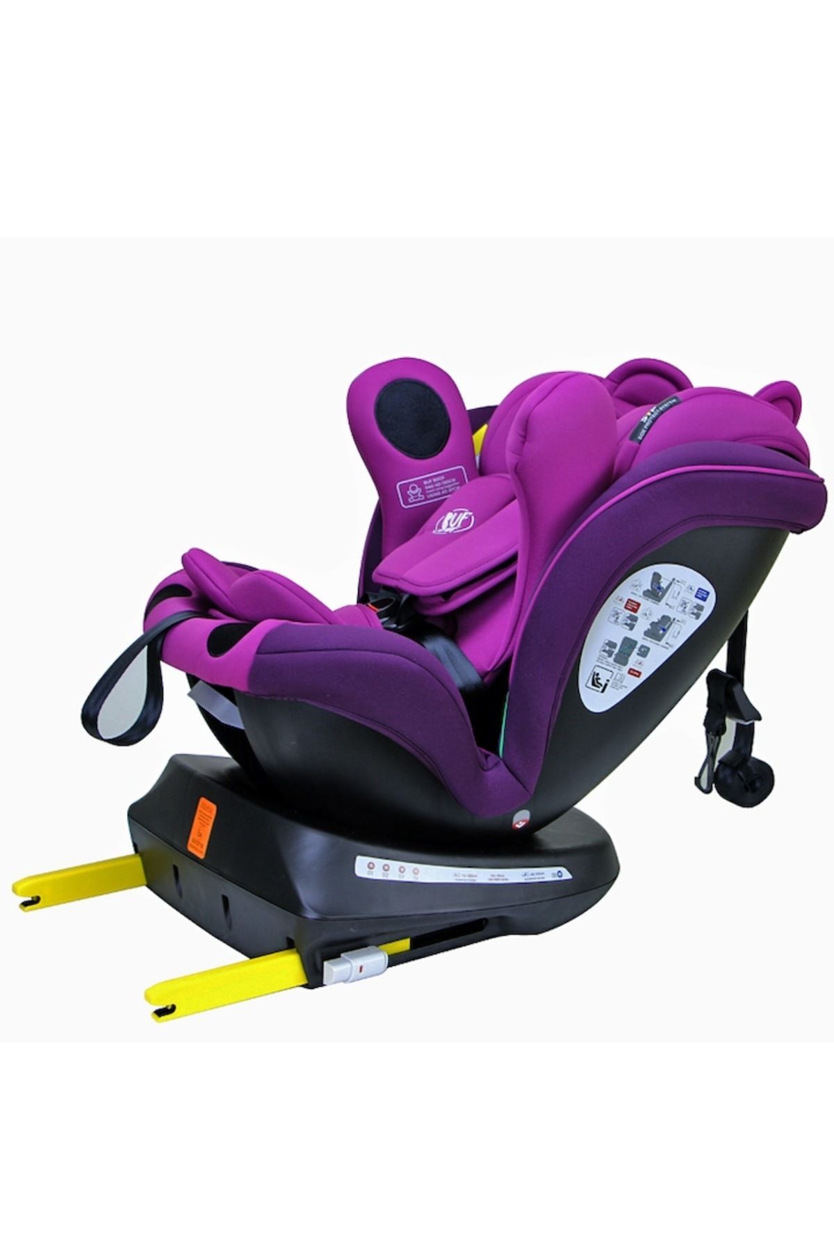 BUF BOOF-Scaun auto TWT Plus iSize Buf Boof UrsPurple cu isofix Rotativ 360 Pozitie Somn Top Tether 0-36 kg 3