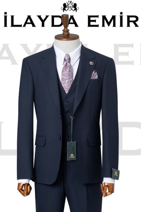 ilayda emir KLASİK ERKEK YELEKLİ 3 PARÇA TAKIM ELBİSE