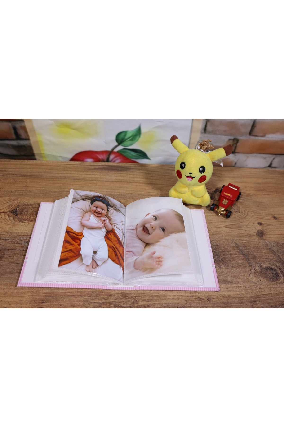 NRCN 10x15cm 100’lük Pencereli Bebek Fotoğraf Albümü Pembe fotoğrafı 3 (önizleme)