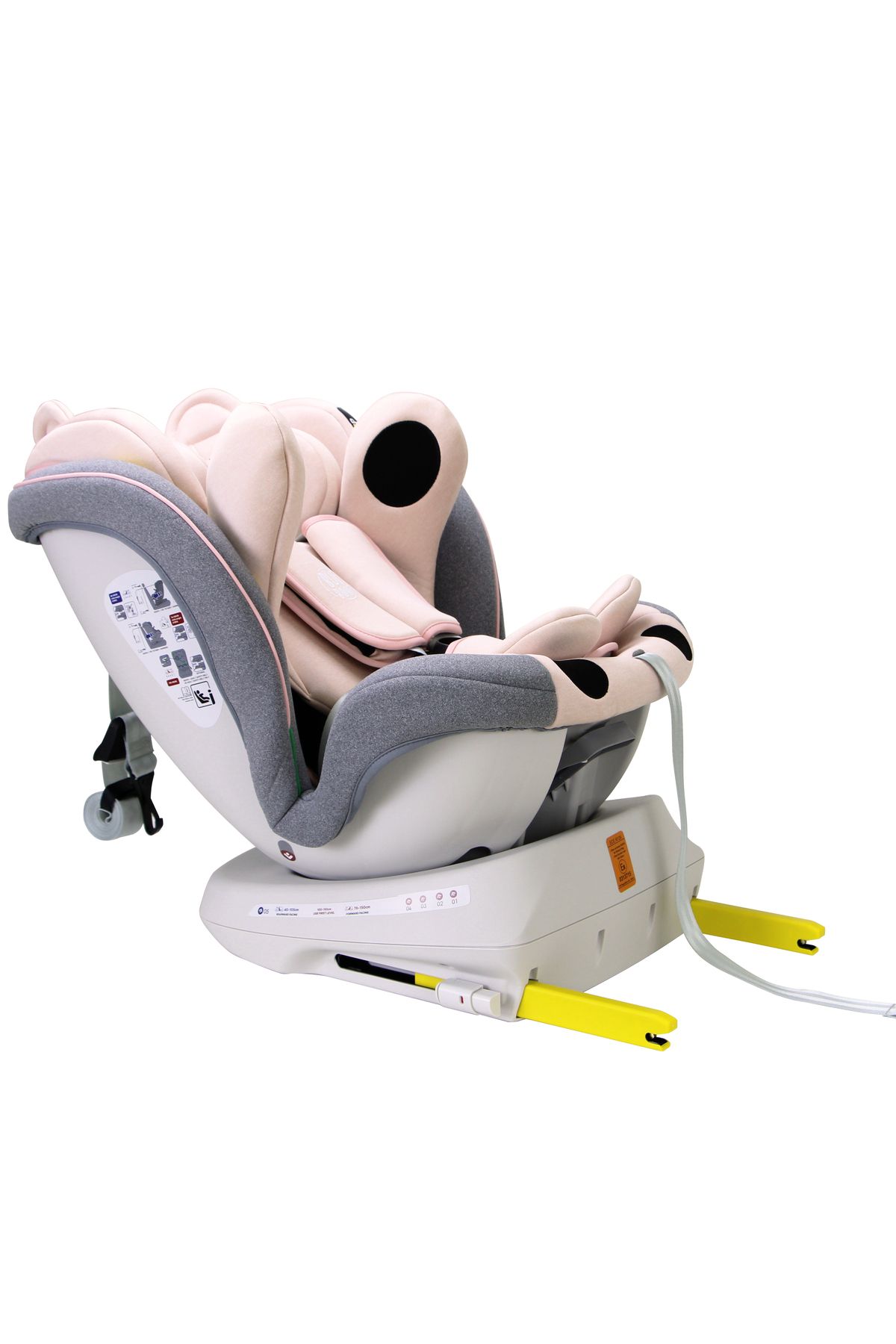 BUF BOOF-Scaun auto TWT Plus iSize Buf Boof UrsPink isofix Rotativ 360 Pozitie Somn Top Tether 40-150 cm 6