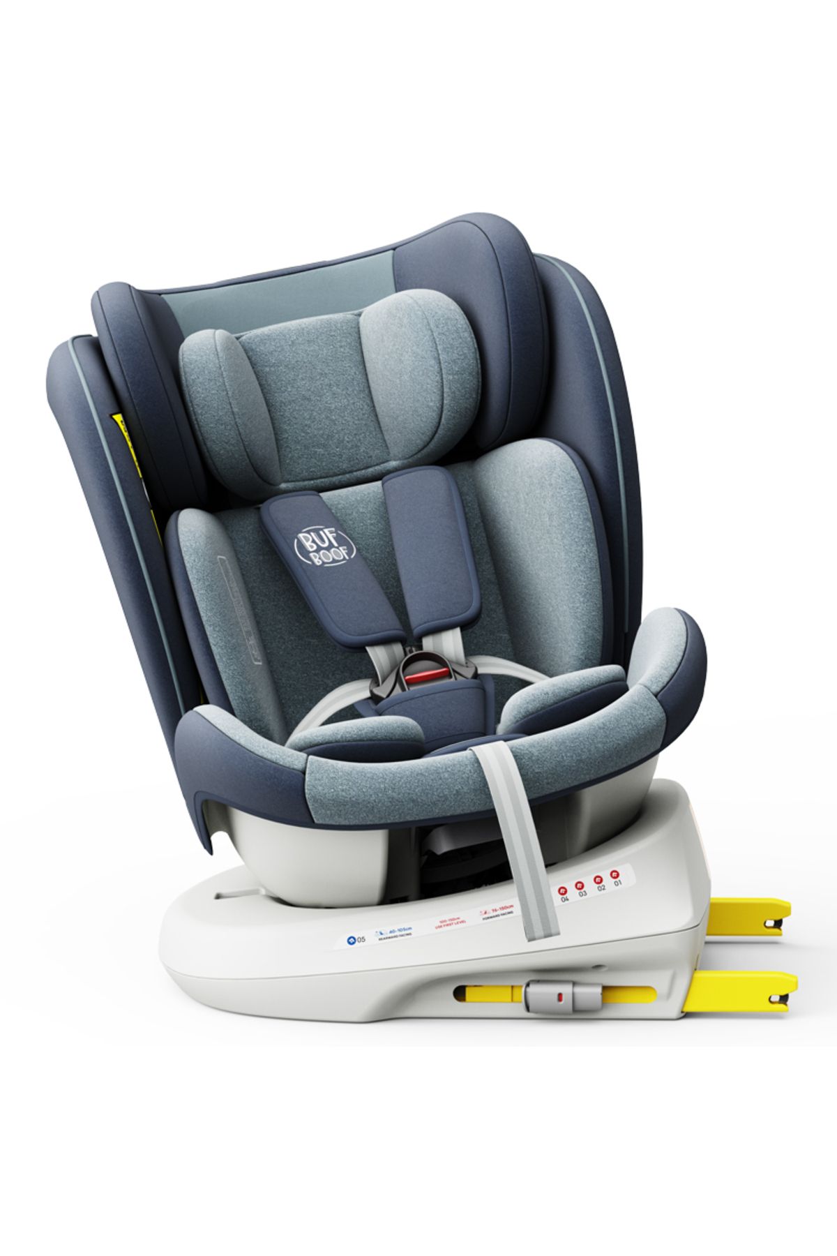 BUF BOOF-Scaun auto TWT Plus iSize Buf Boof Blue isofix Rotativ 360 Pozitie Somn Top Tether 40-150 cm 5