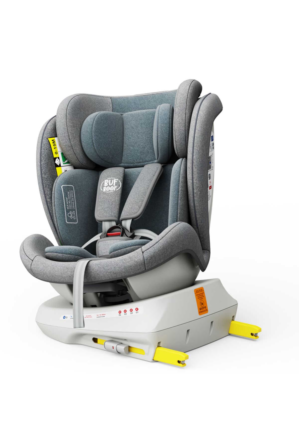 BUF BOOF-Scaun auto TWT Plus iSize Buf Boof LightBlue isofix Rotativ 360 Pozitie Somn Top Tether 40-150 cm 5