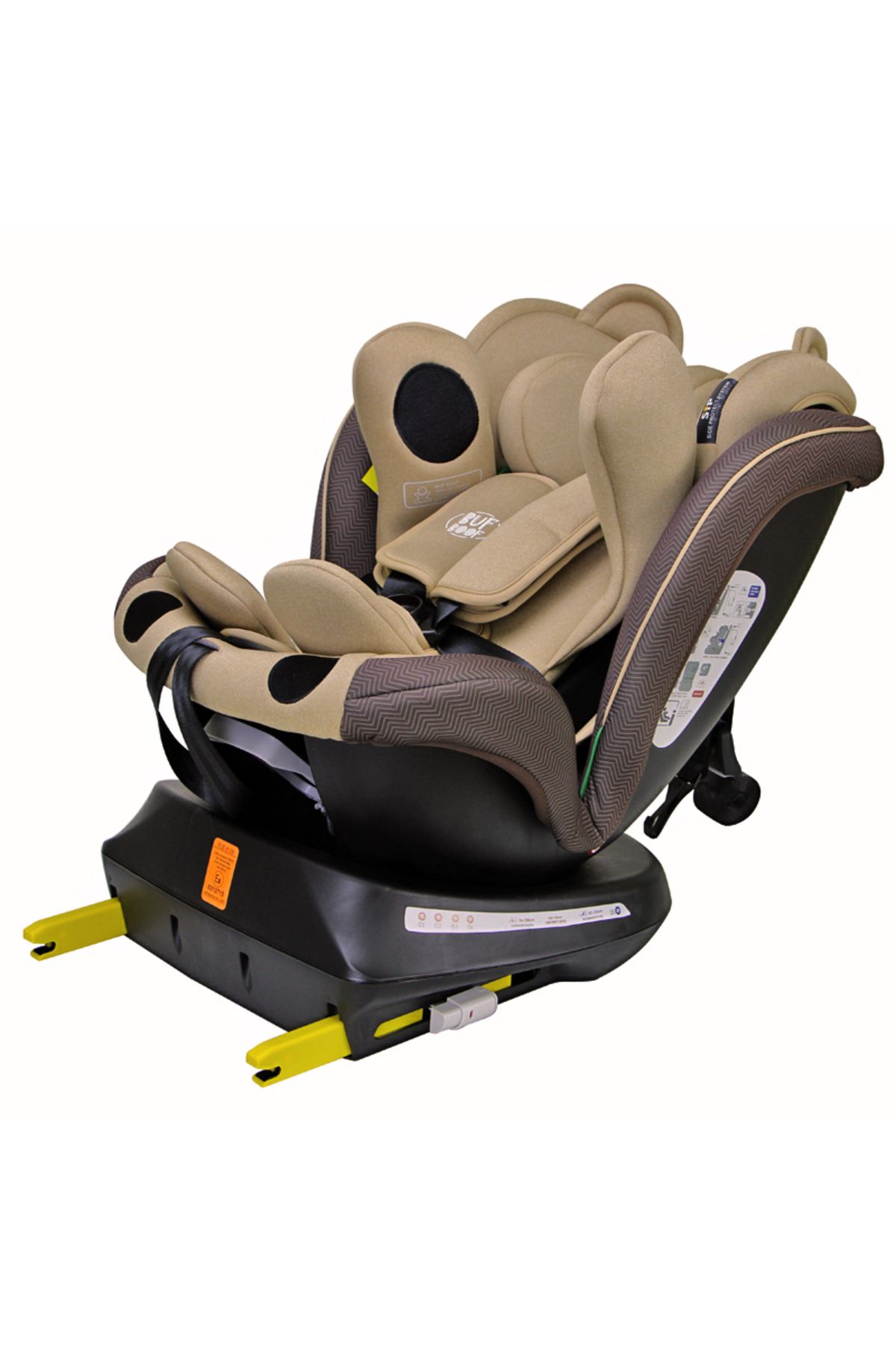 BUF BOOF-Scaun auto TWT Plus iSize Buf Boof UrsCoffee isofix Rotativ 360 Pozitie Somn Top Tether 40-150 cm 6
