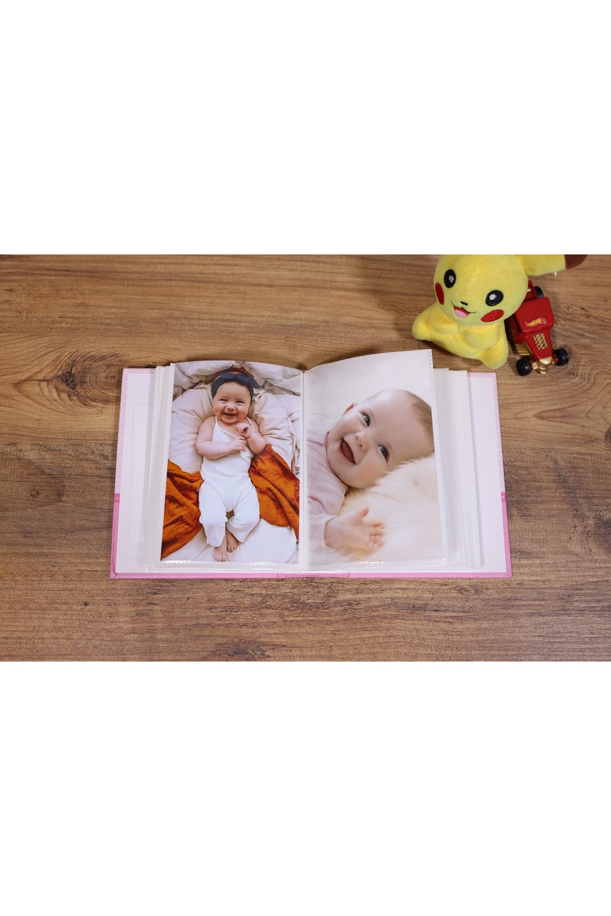 NRCN 10x15cm 100’lük Pencereli Bebek Fotoğraf Albümü Pembe fotoğrafı 3 (önizleme)