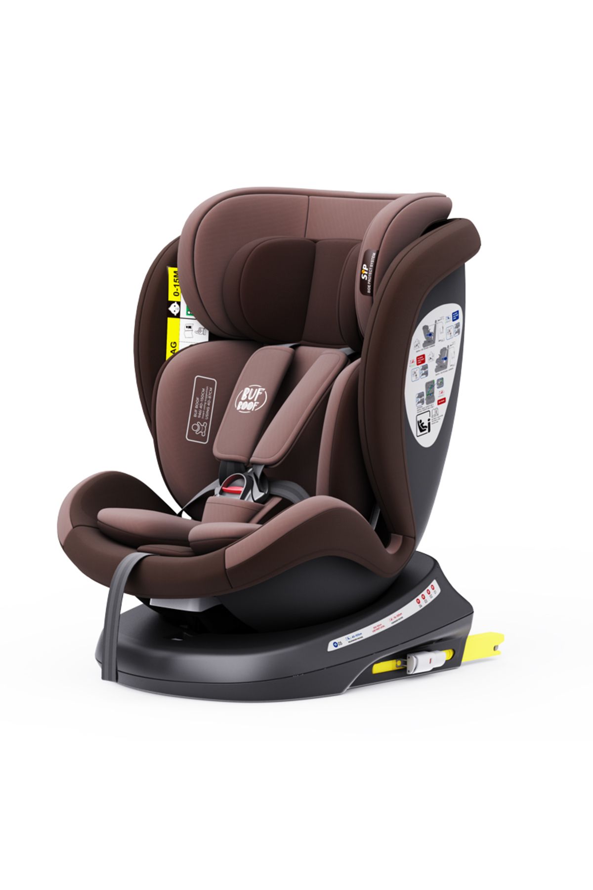 BUF BOOF-Scaun auto TWT Plus iSize Buf Boof Coffee isofix Rotativ 360 Pozitie Somn Top Tether 40-150 cm 4