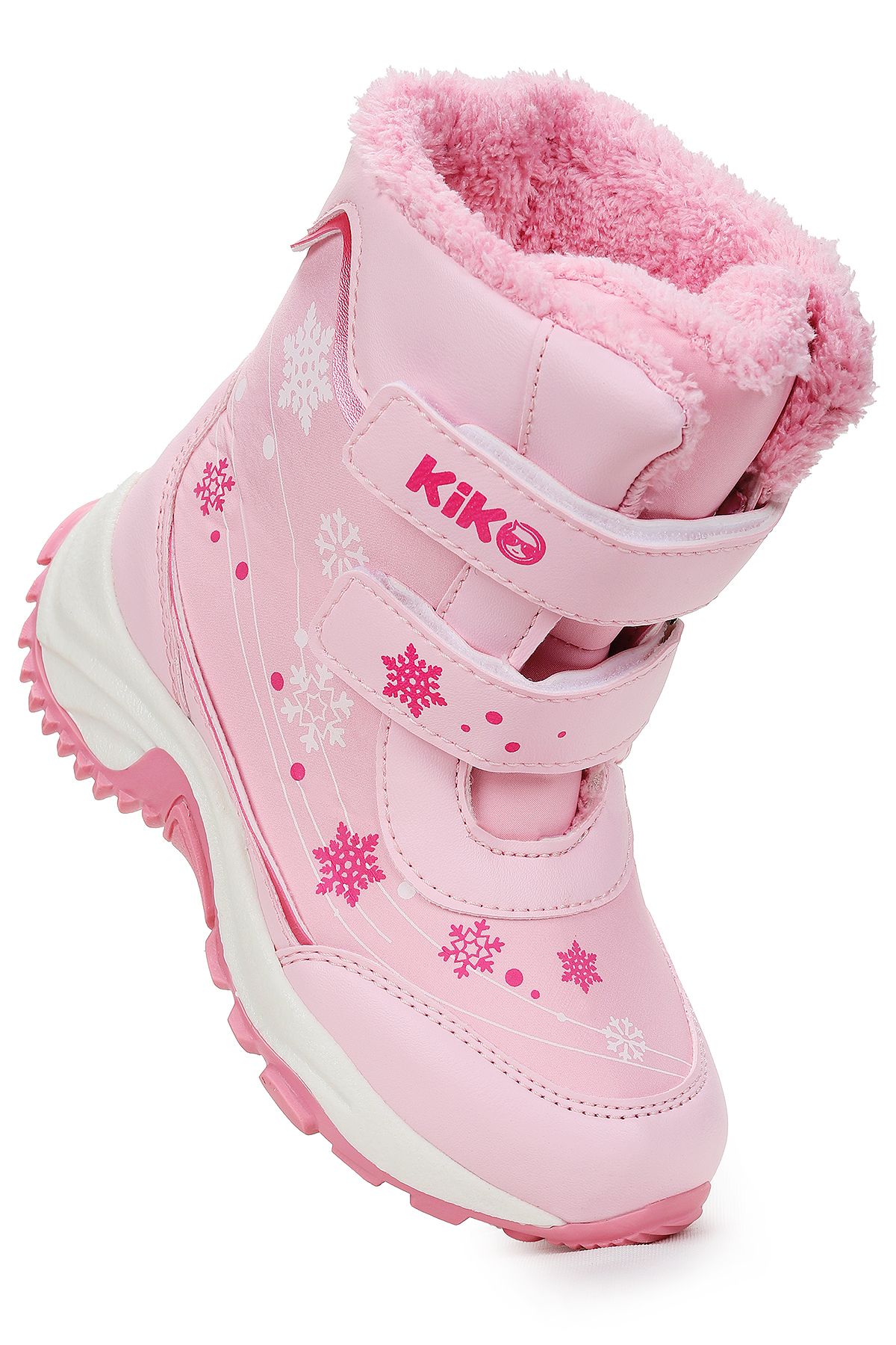 Kiko Kids-Snowflake Velcro Girls Snow Boots Ανθεκτικά στο κρύο νερό 1