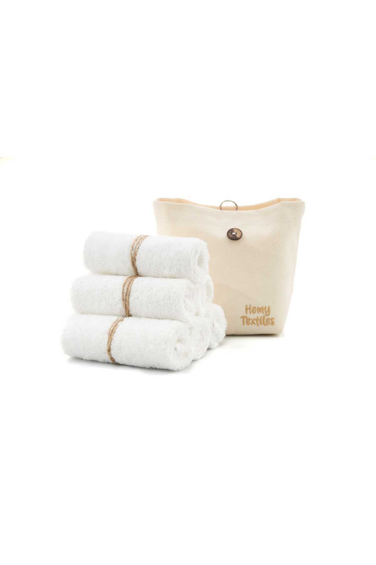 homy textiles Organik Bambu 6'lı Yıkanabilir Makyaj Temizleme Havlusu Bebek Ağız Bezi Çanta Hediyeli fotoğrafı 6 (önizleme)
