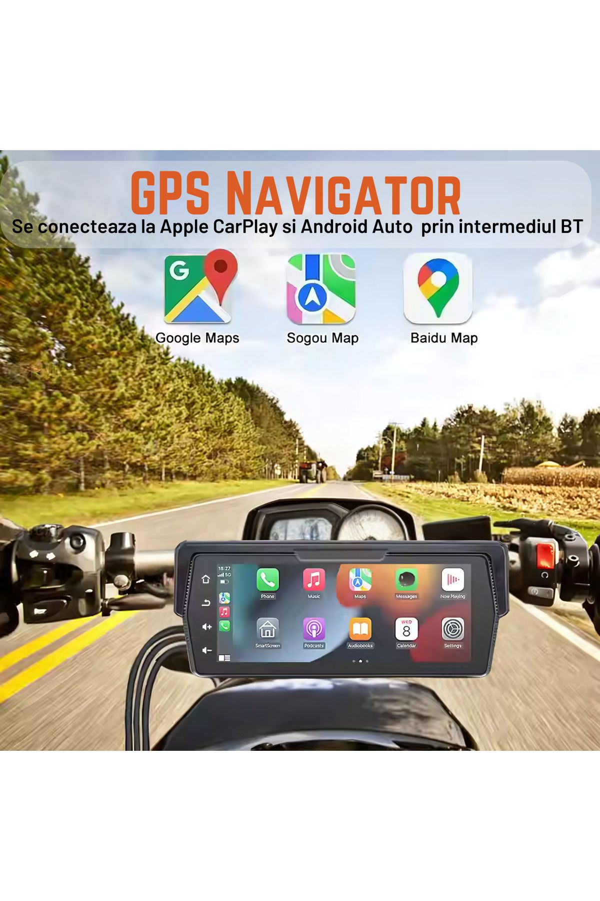 Medeyatech-GPS Navigation System for Motorcycles with Dual Recording Cameras 3