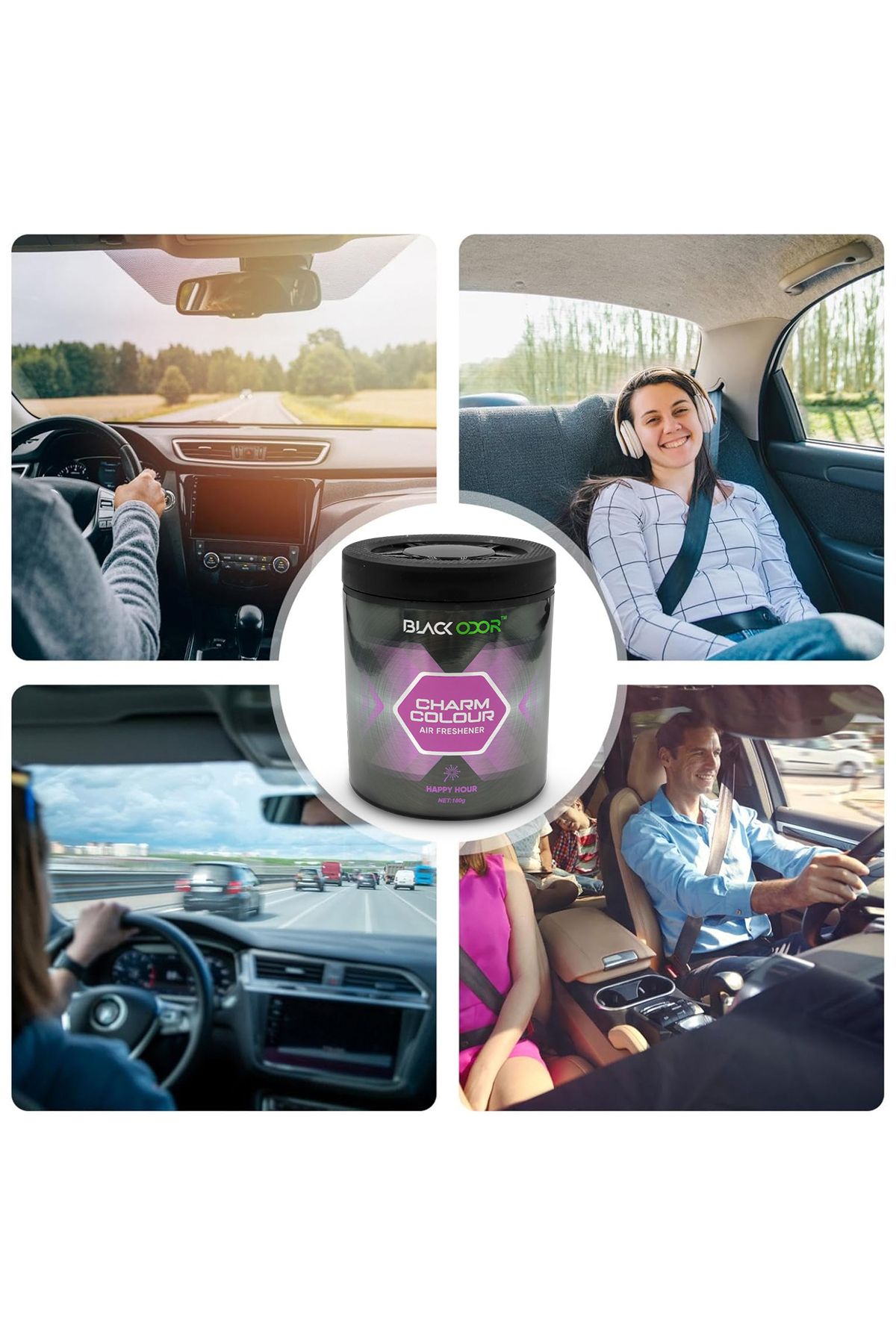 Generic-Black Odor Bo-38 Charm Colour Air Freshener 180g – Happy Hour Scent – Long Lasting Odor Eliminator 6