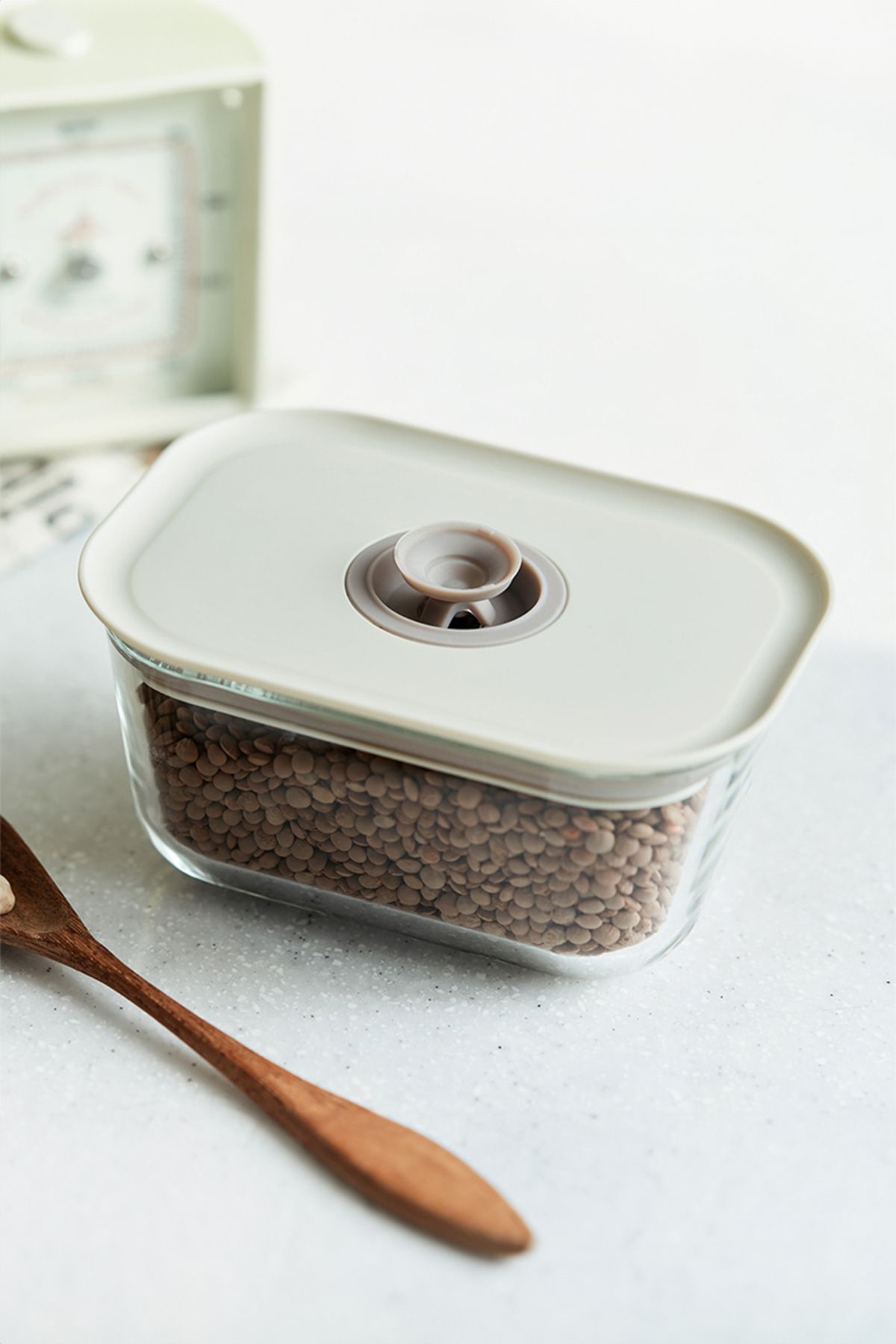 NEOFLAM-470ml Beige Fika Clik Rectangular Storage Container 6