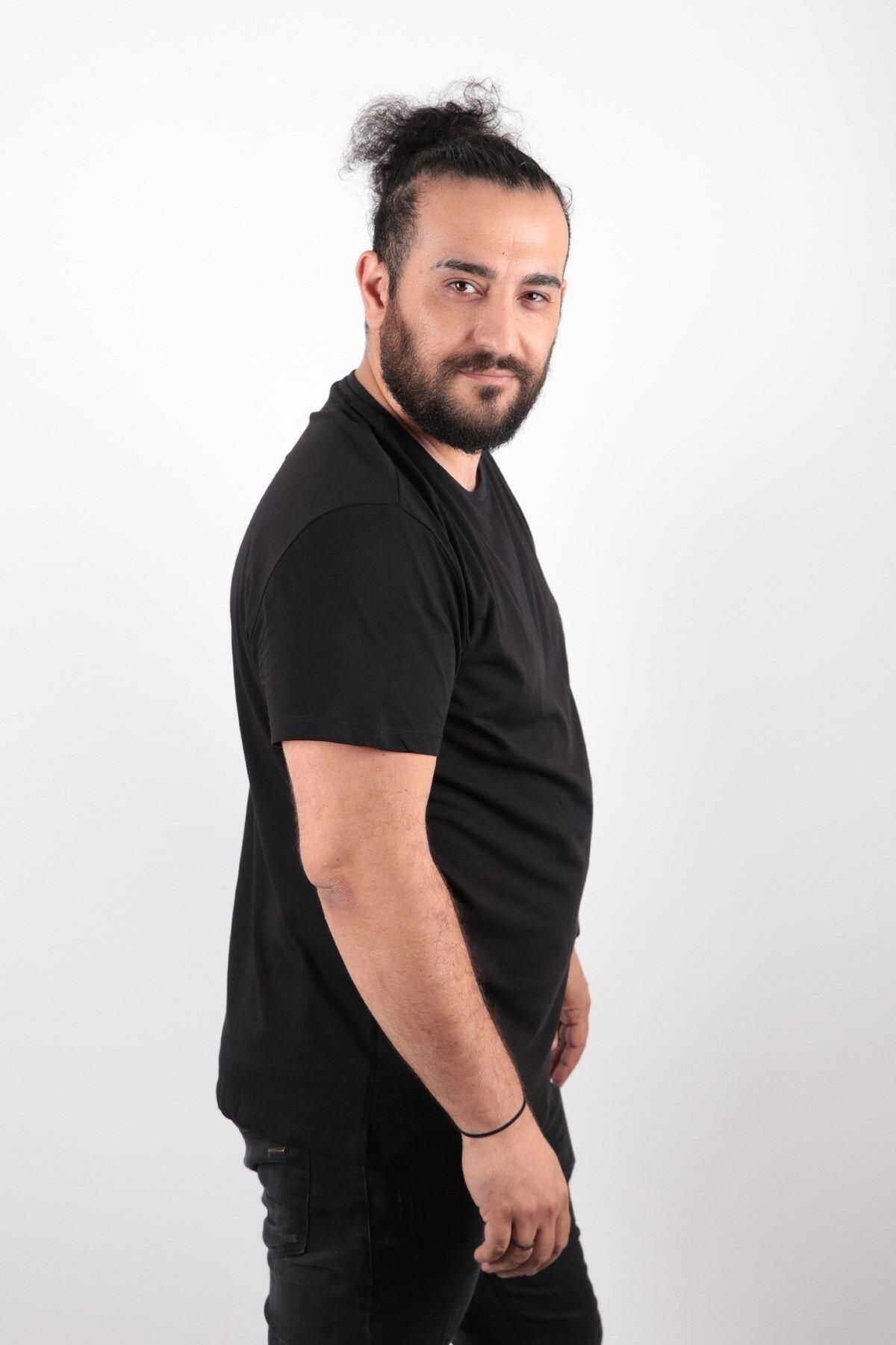 Rich-Μπλουζάκι Plus Size Basic 100% βαμβακερό μπλουζάκι 4