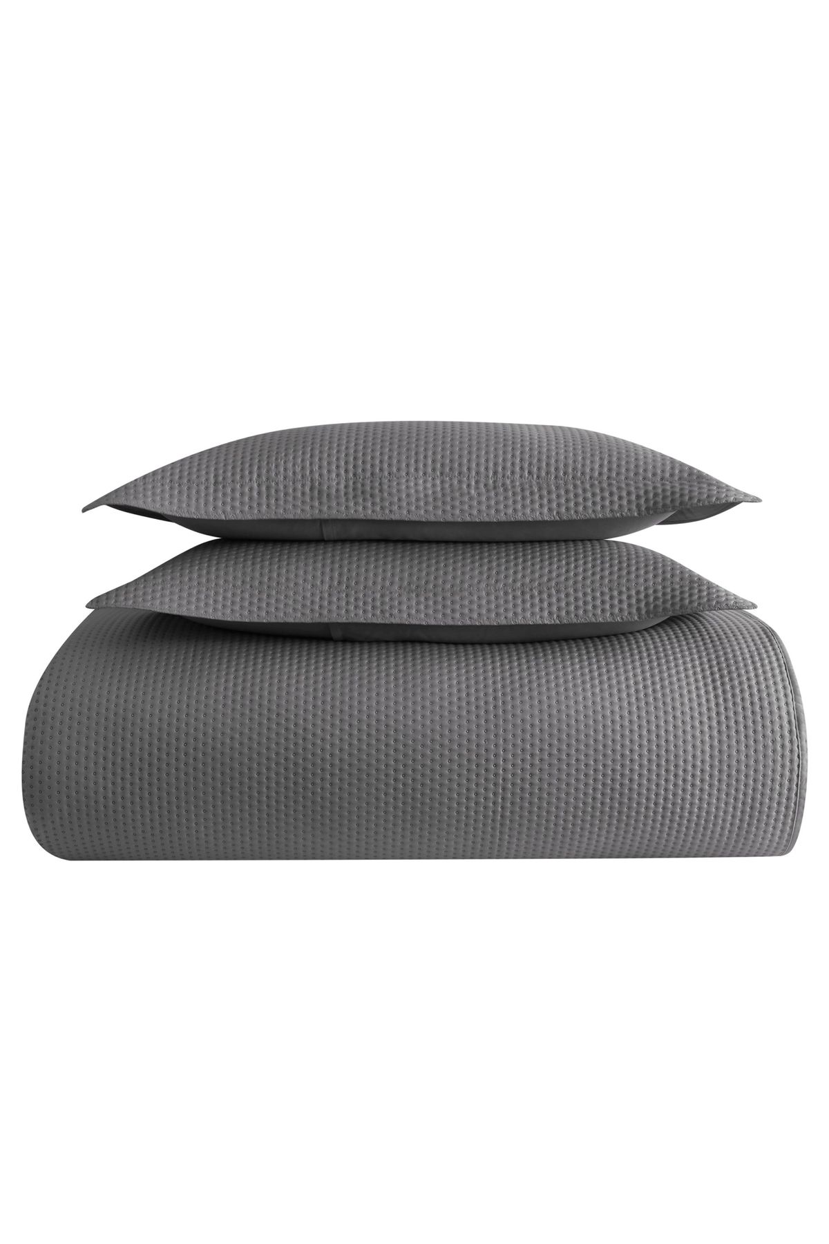 Linens-Gray Double Bedspread Set 3