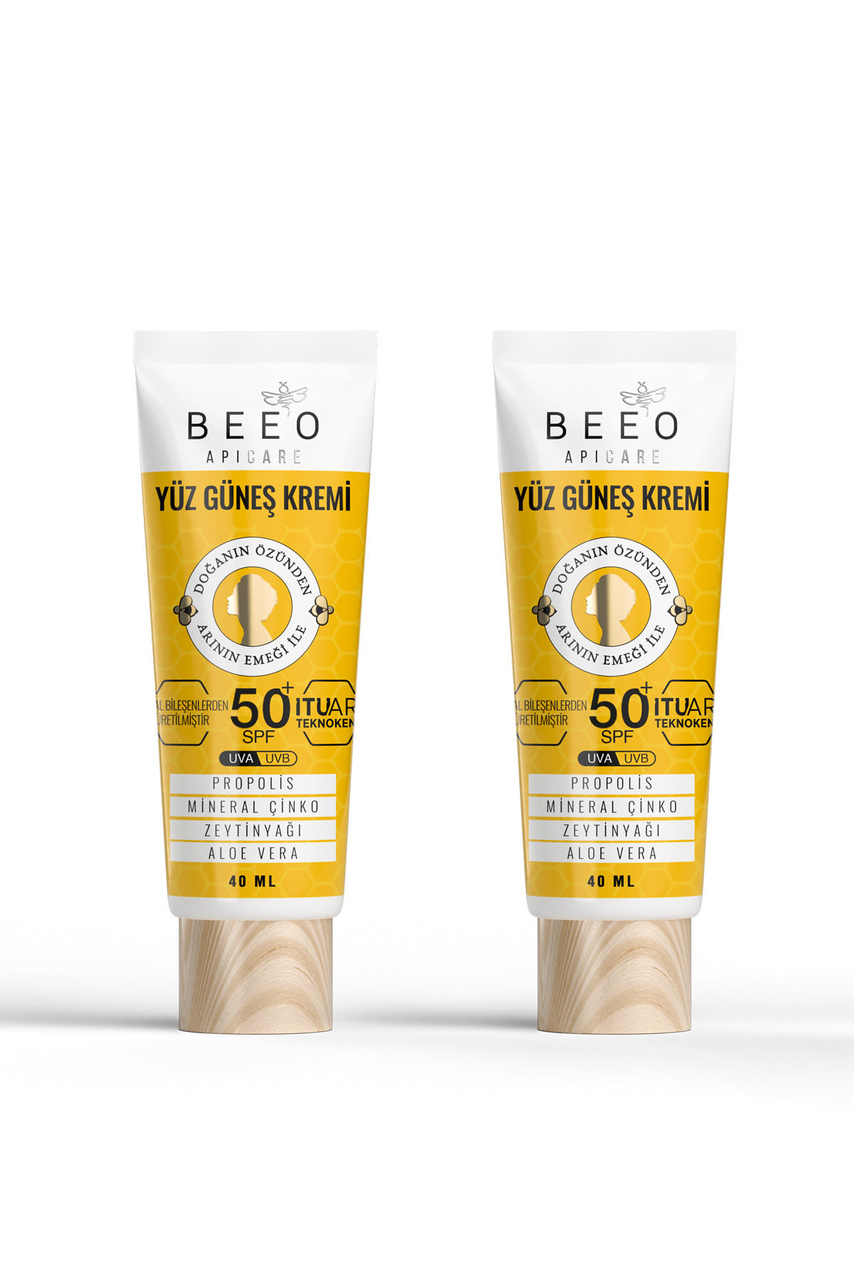 BEE'O 2'li Propolisli Organik Yüz Güneş Kremi Paketi — 152F162beeo