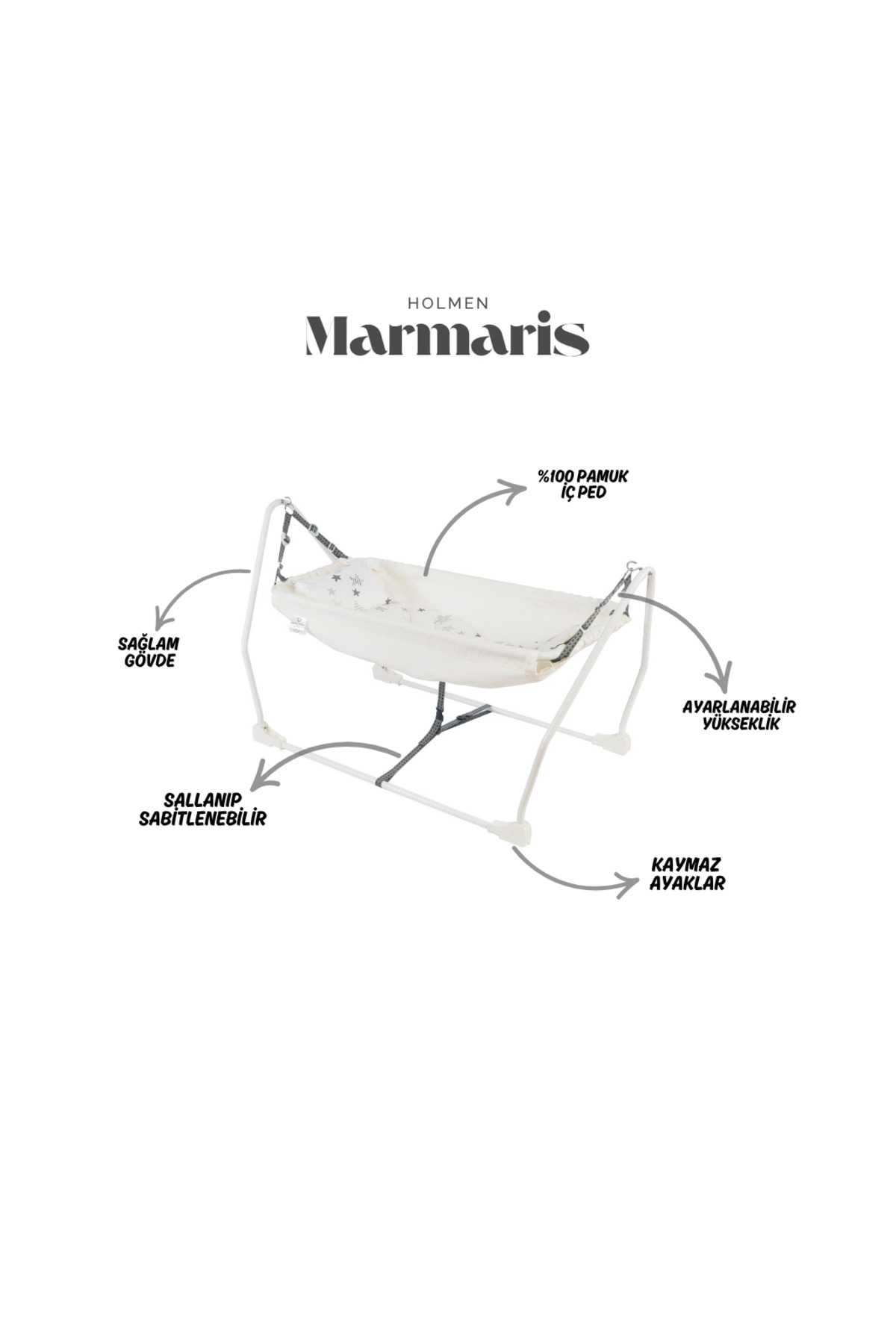 Genel Markalar Marmaris Bebek Hamağı - Ekru fotoğrafı 2 (önizleme)